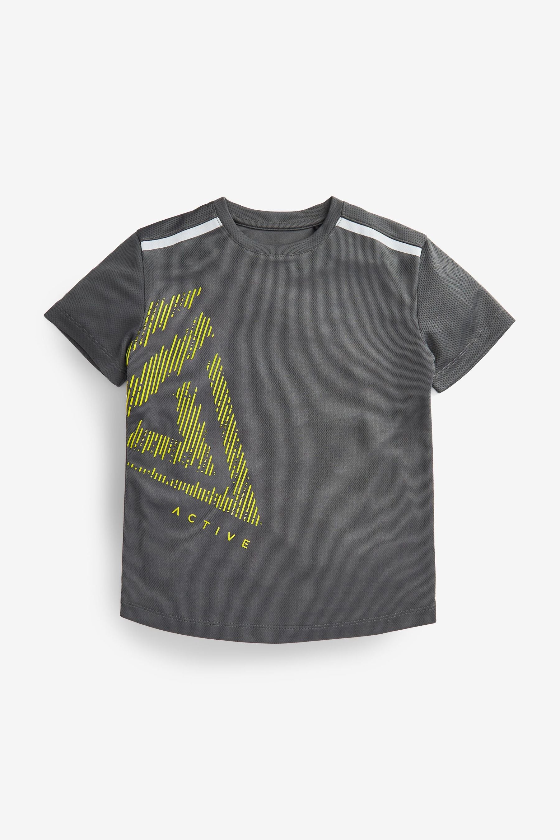 Grey Moisture Wicking Sports T-Shirt (3-16yrs)