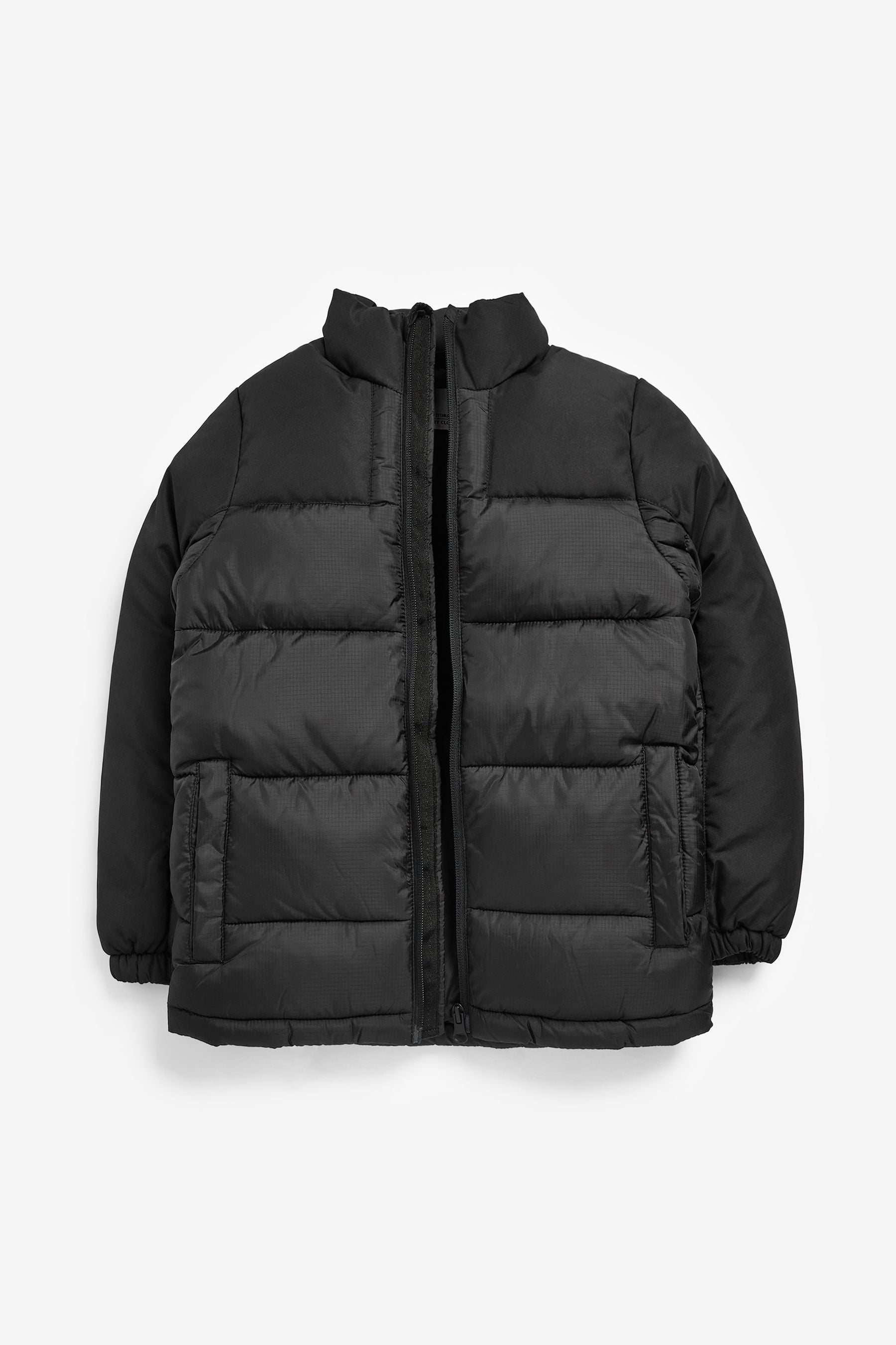 Black Shower Resistant Padded Coat (3-16yrs)