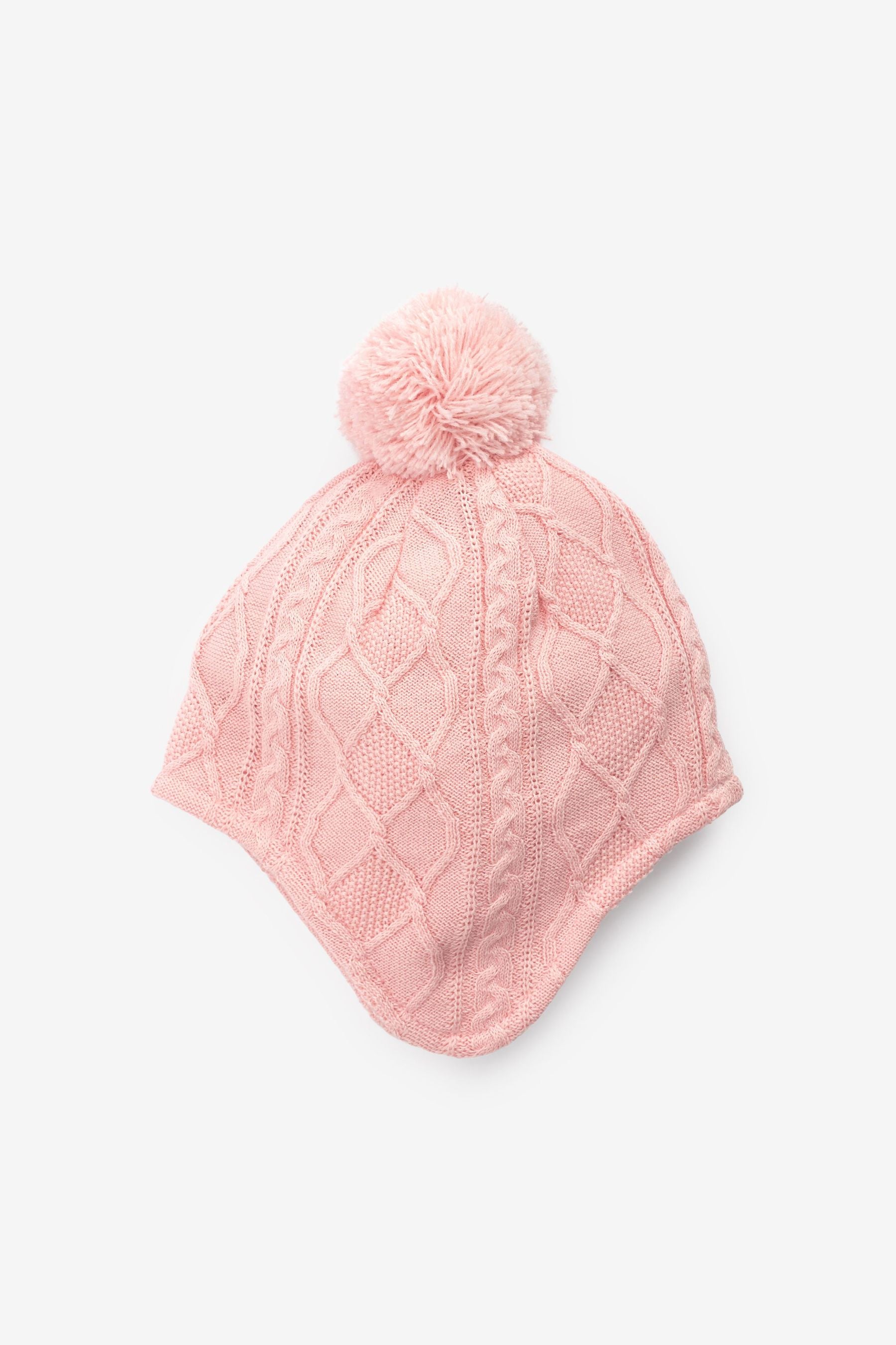 Pink Tiny Cable Newborn Baby  Hat (0mths-2yrs)