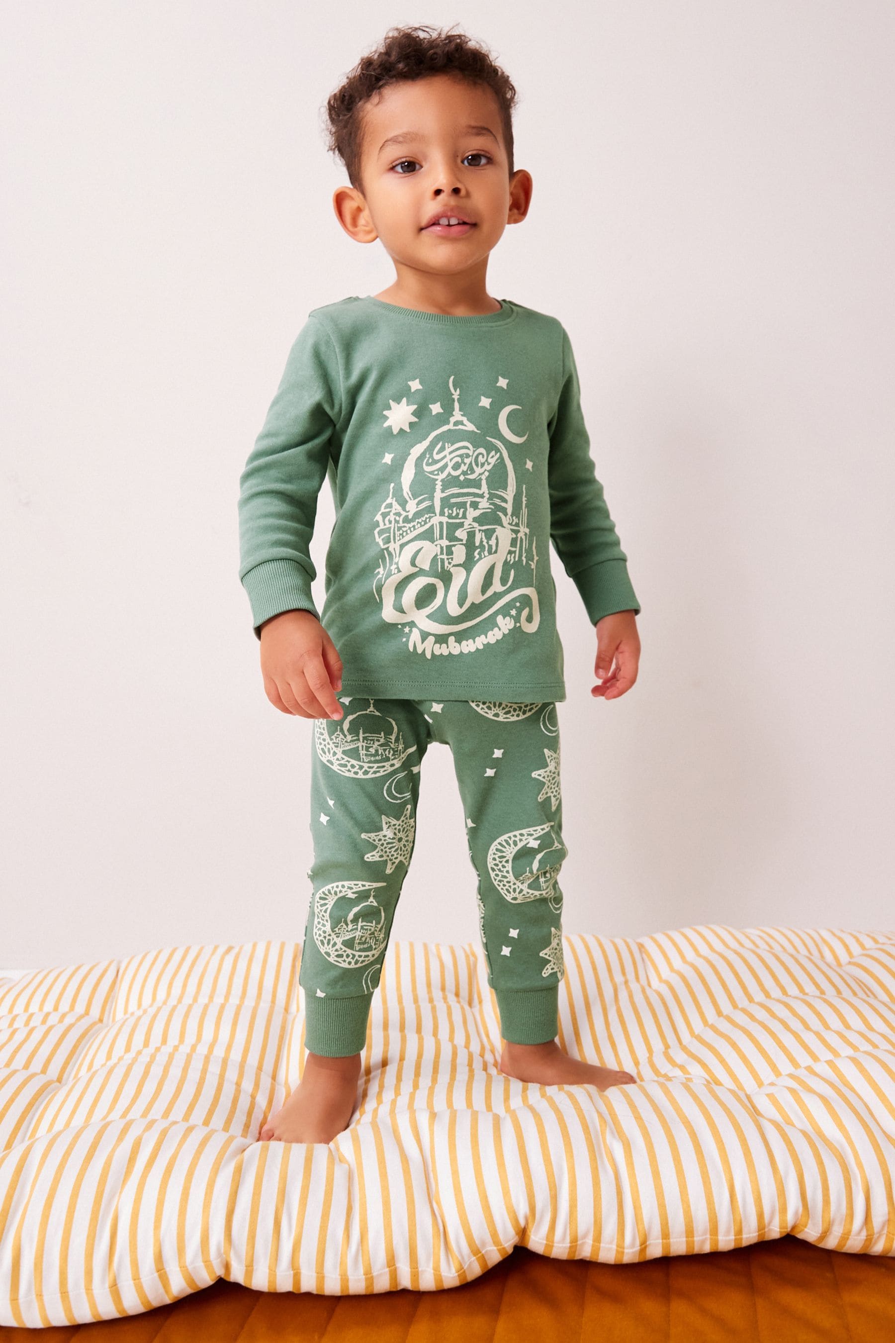 Green Eid Single Pyjamas (9mths-12yrs)