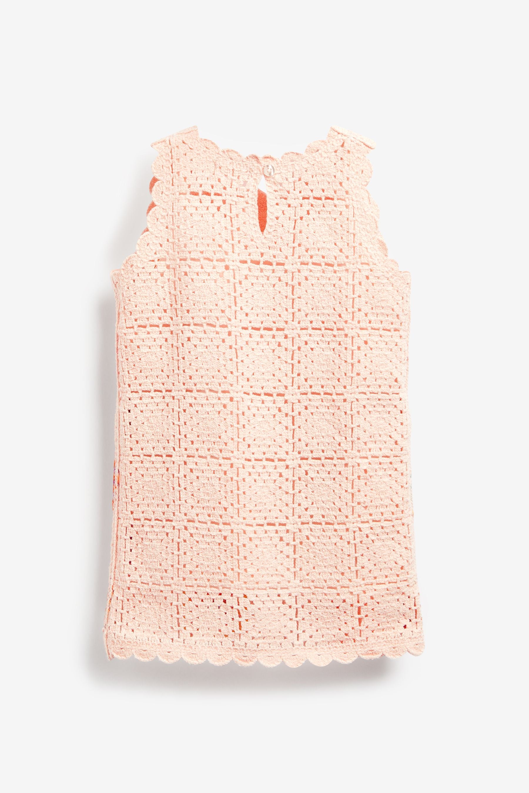 Ecru Cream Crochet Knit Dress (3mths-7yrs)