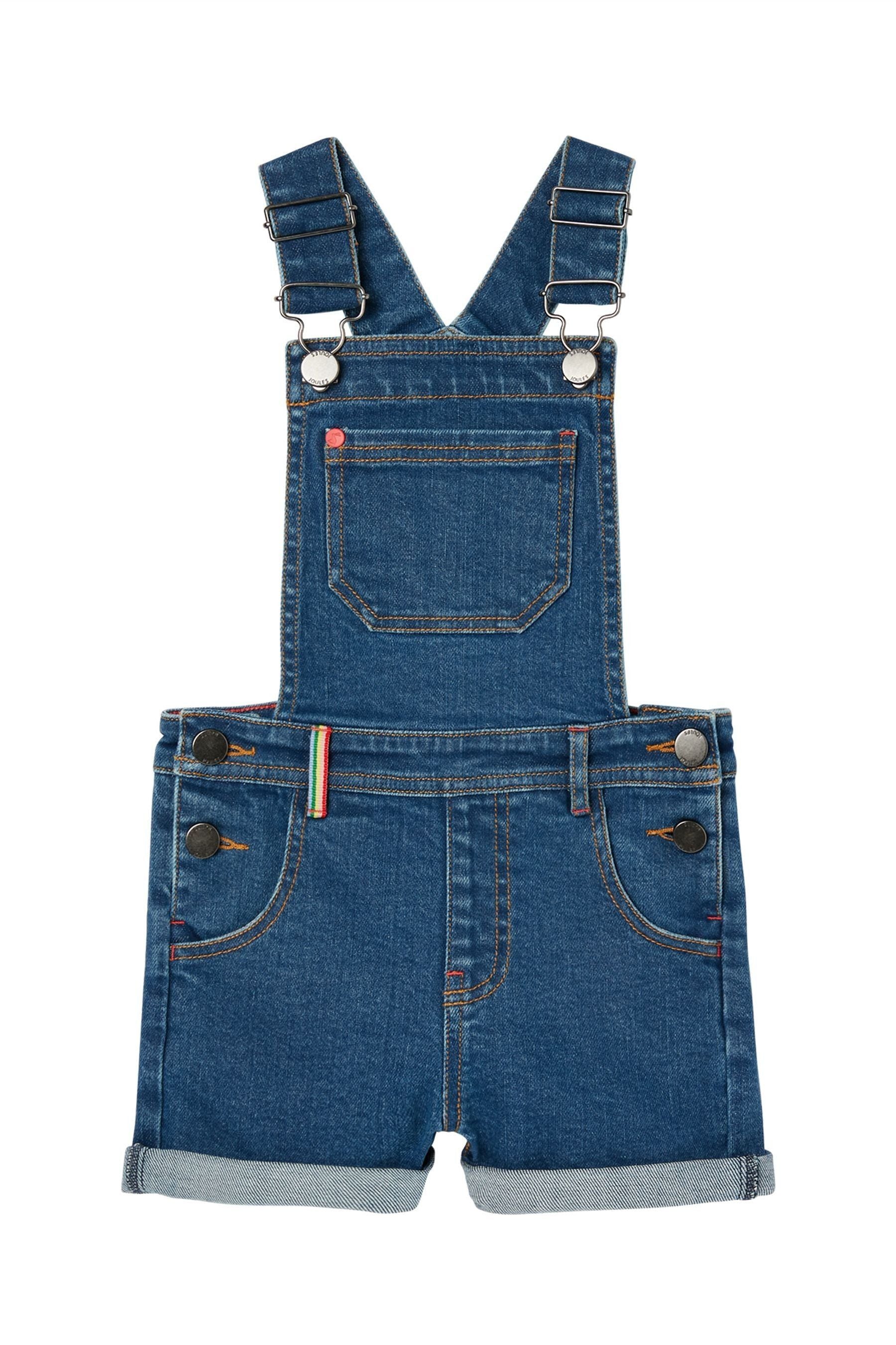 Blue Joules Short Blue Garland Denim Jumpsuit