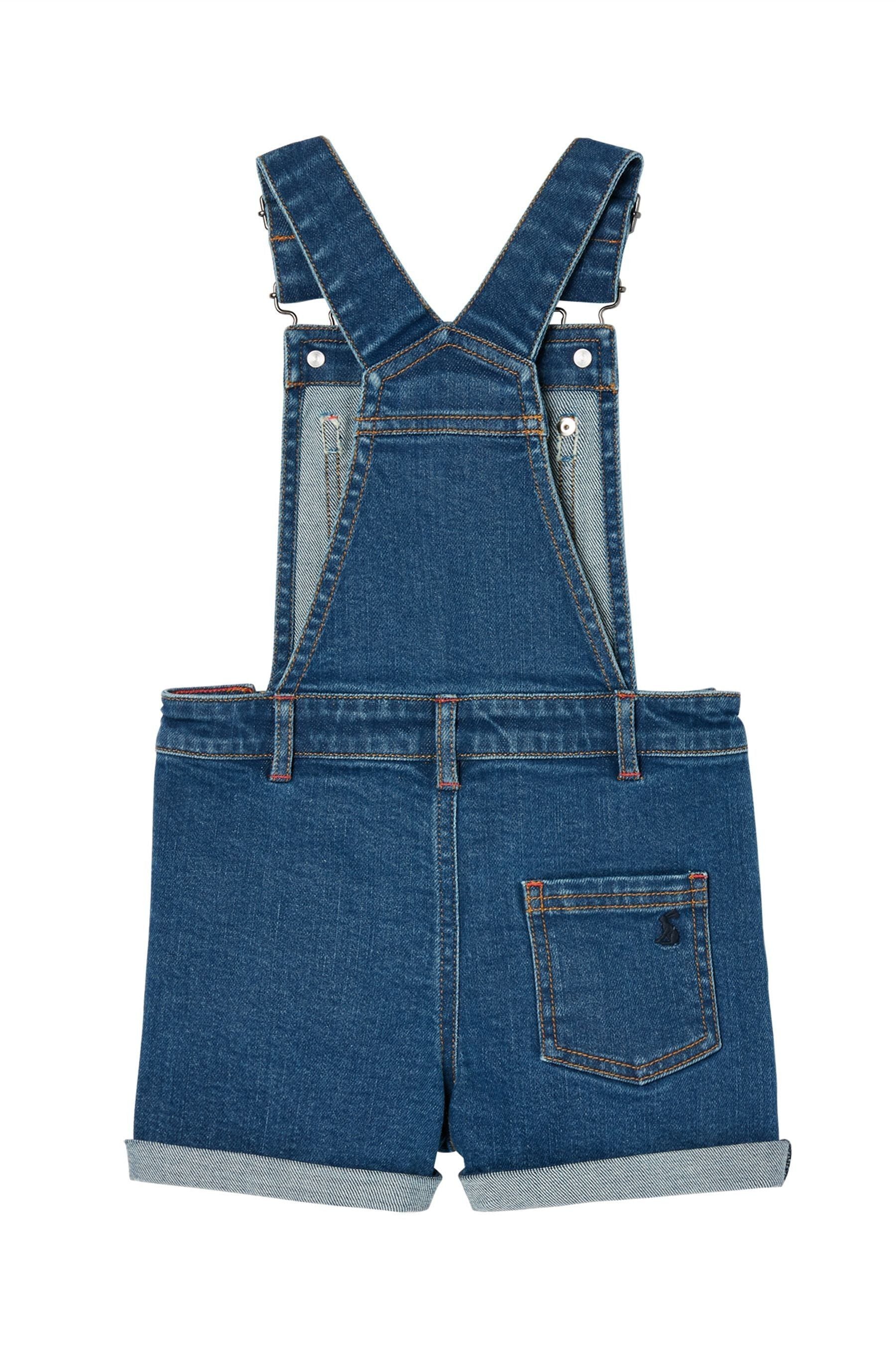 Blue Joules Short Blue Garland Denim Jumpsuit