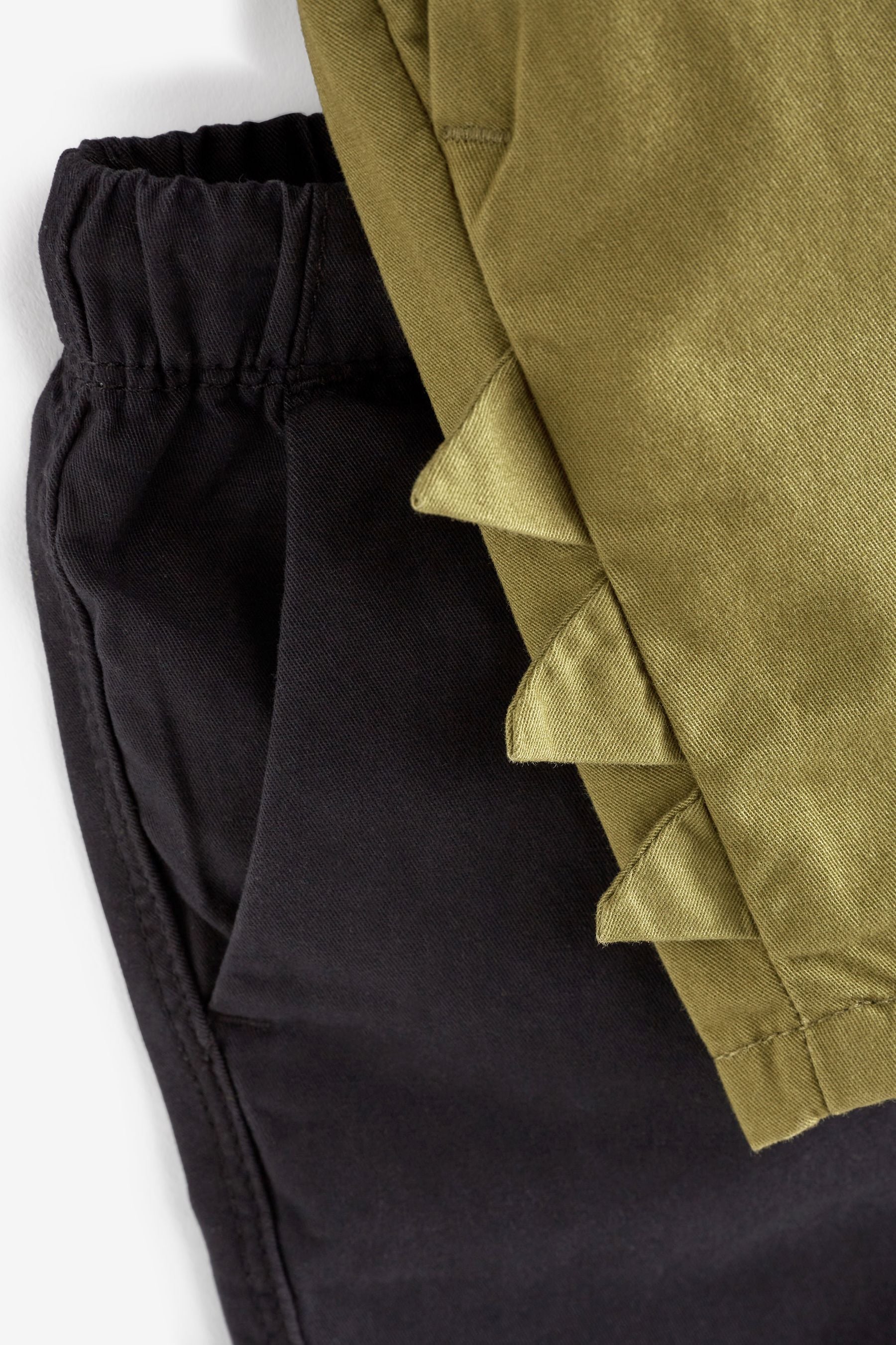 Black Khaki Green 2 Pack Spike Shorts (3mths-7yrs)