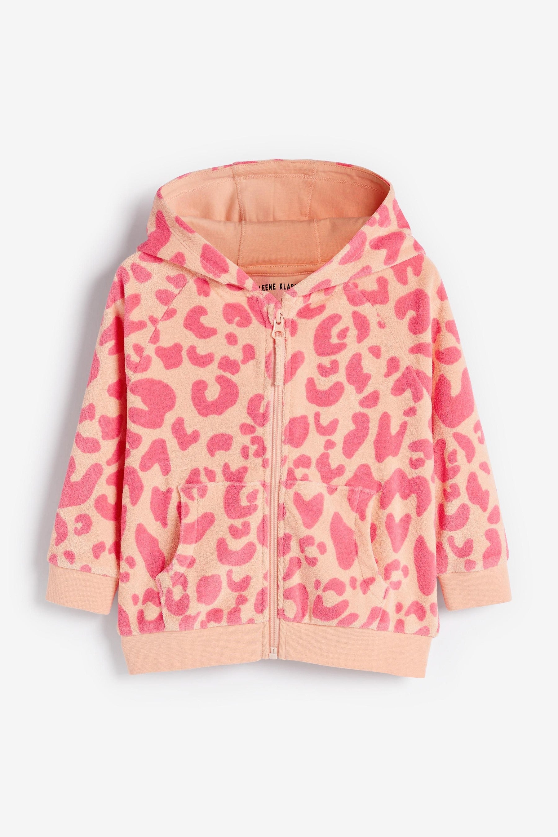 Pink Animal Myleene Klass Kids Animal Print Zip Through Hoodie