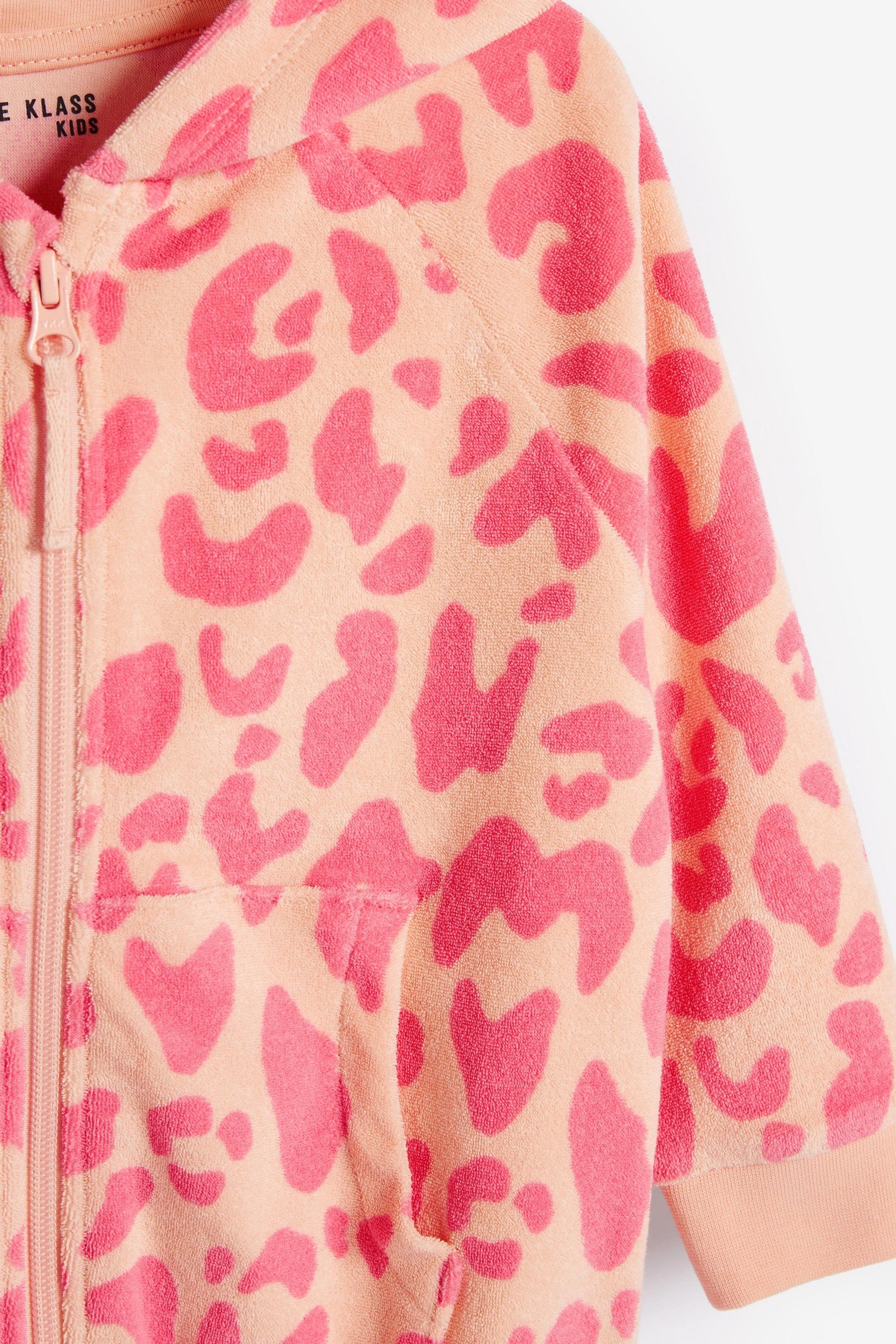 Pink Animal Myleene Klass Kids Animal Print Zip Through Hoodie