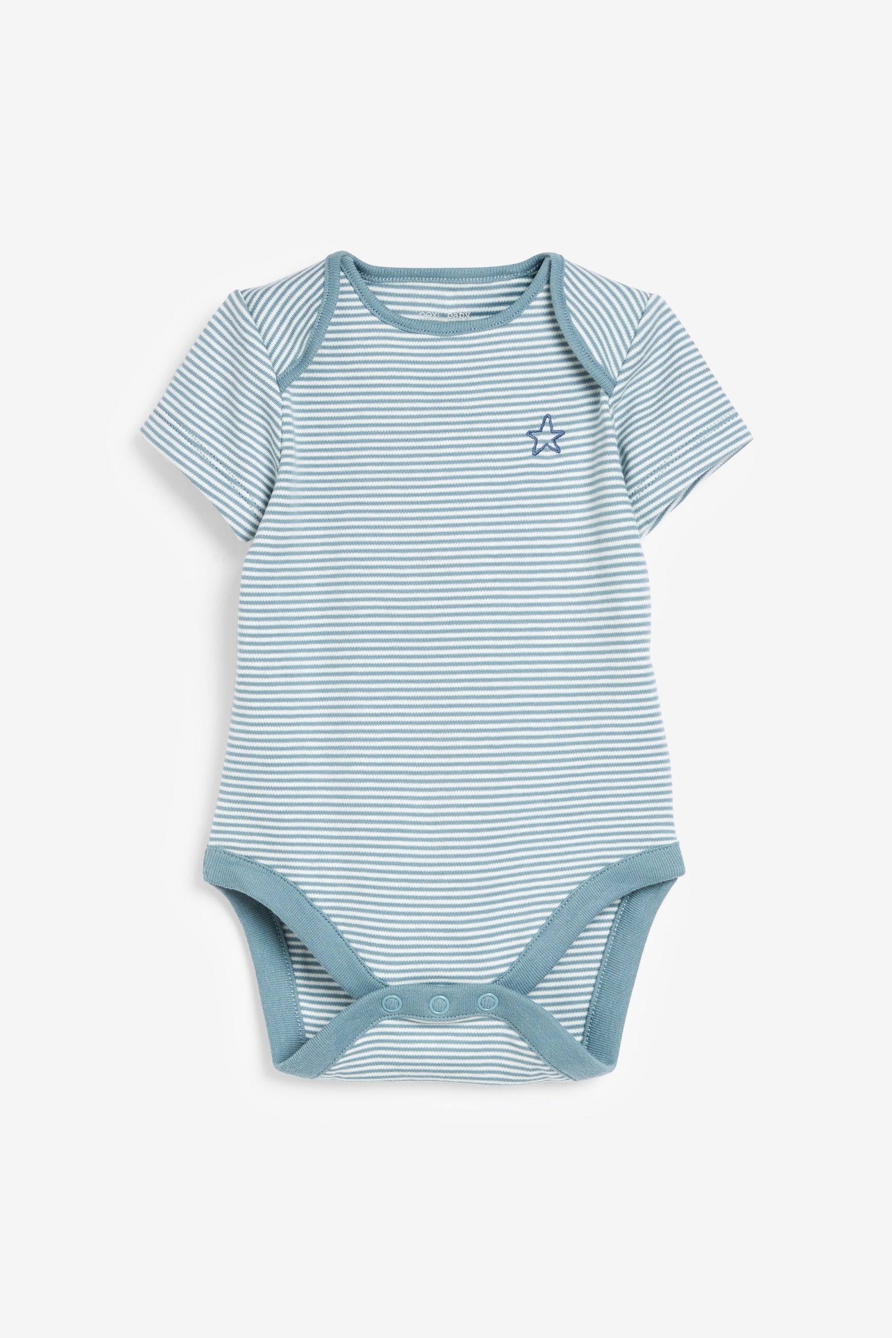 Striped Baby 5 Pack Short Sleeve Bodysuits (0mths-3yrs)