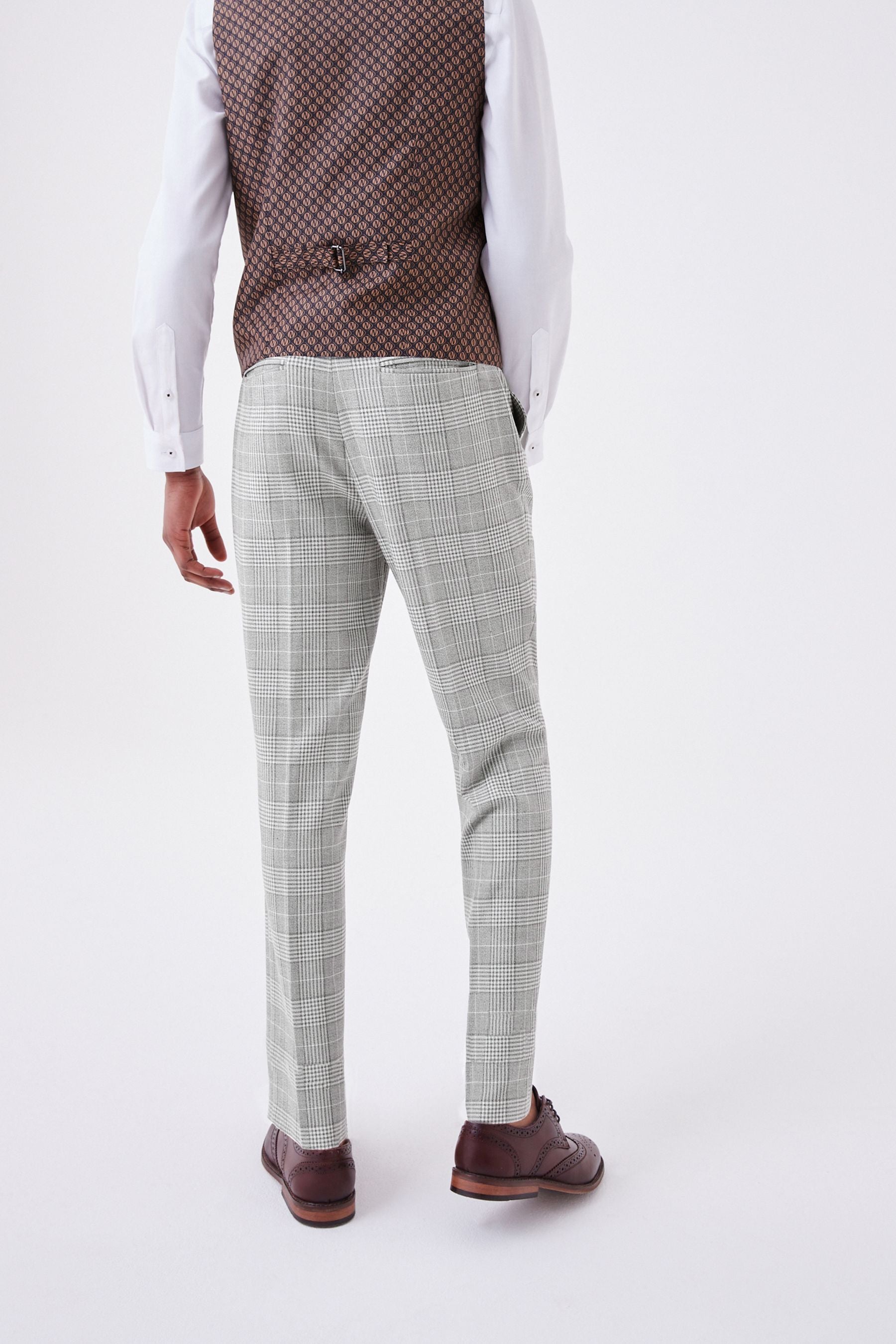 Grey Check Suit: Trousers (12mths-16yrs)