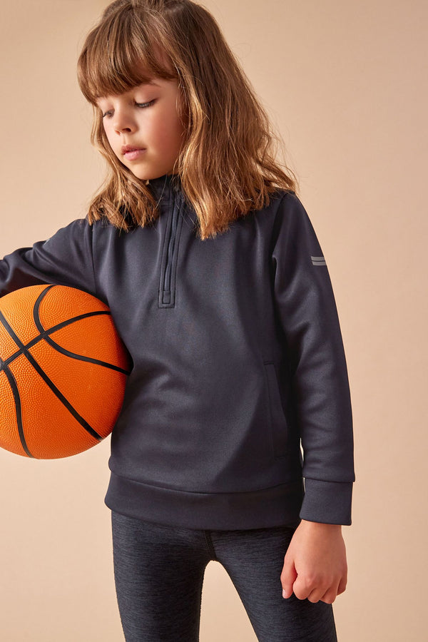 Navy Blue Lightweight Half Zip Sports Jumper (3-16yrs)