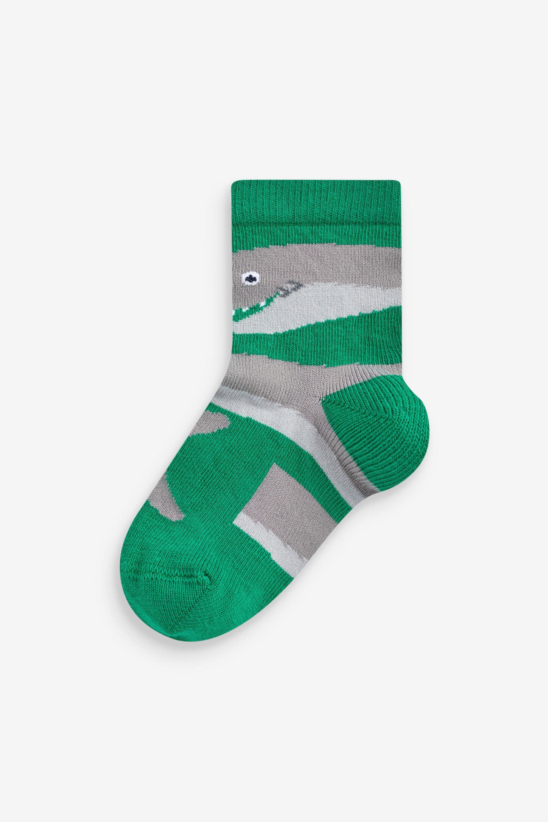 Red/Blue/Green Animal 7 Pack Cotton Rich Socks