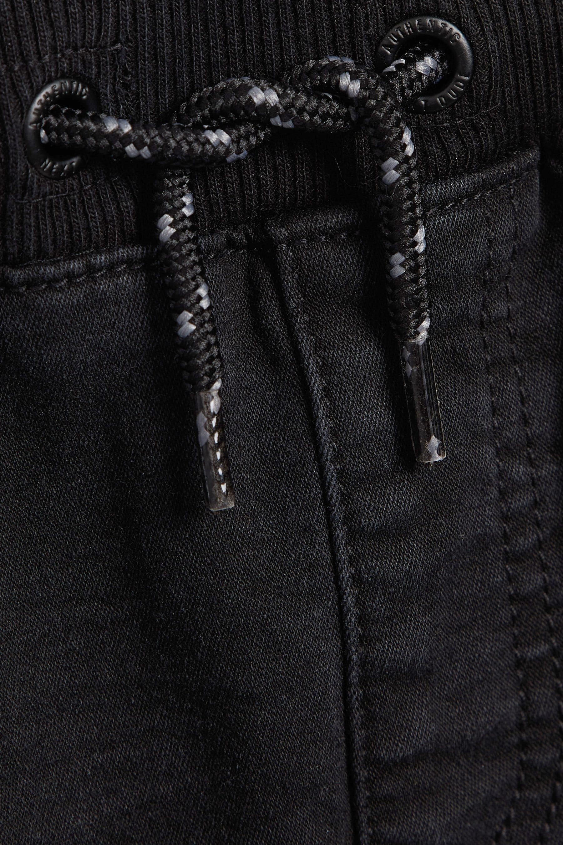 Rib Waist Black Jersey Jeans (3-16yrs)