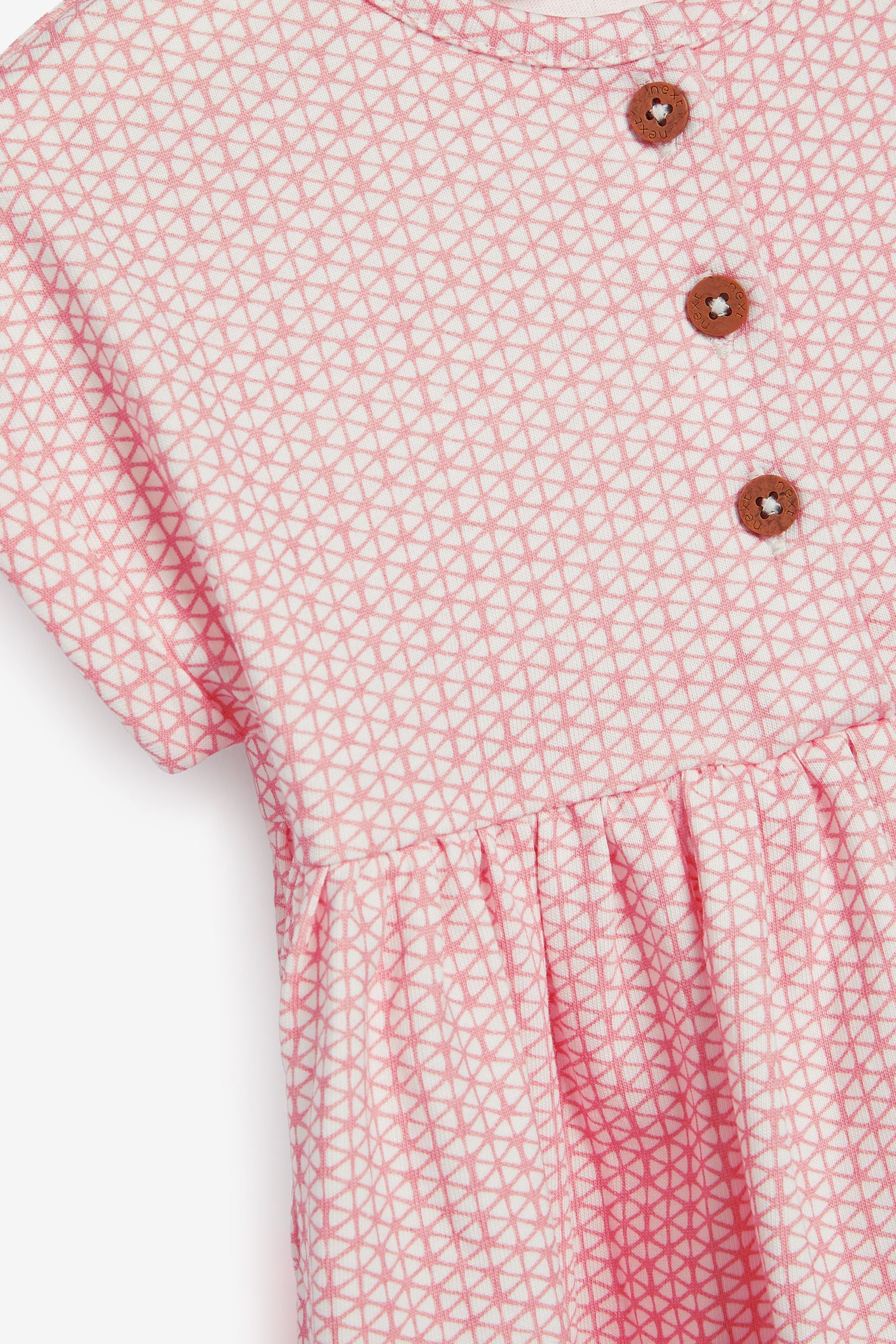 Pink Baby Geometric Print Dress (0mths-2yrs)