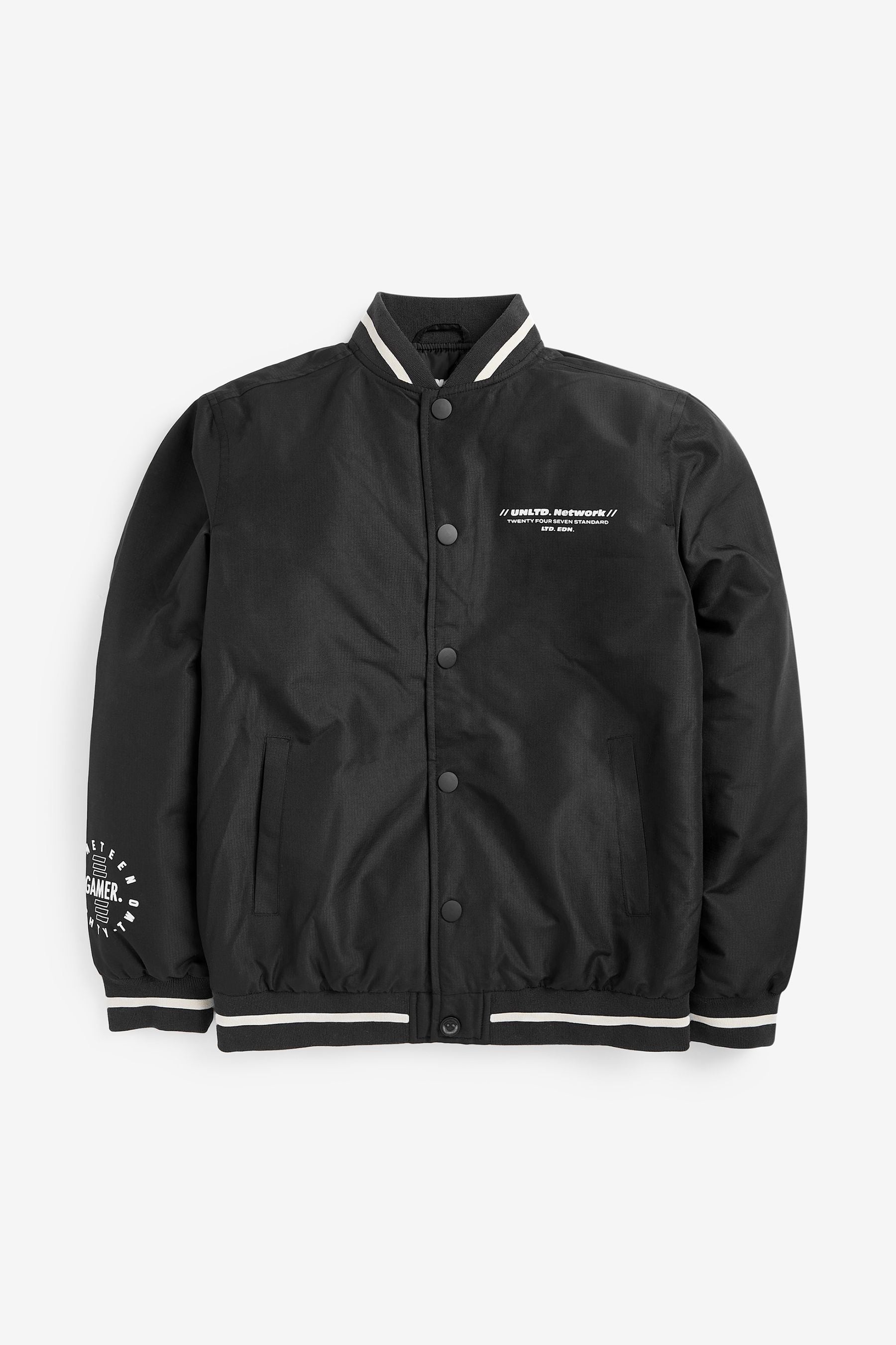 Black Bomber Jacket (3-16yrs)