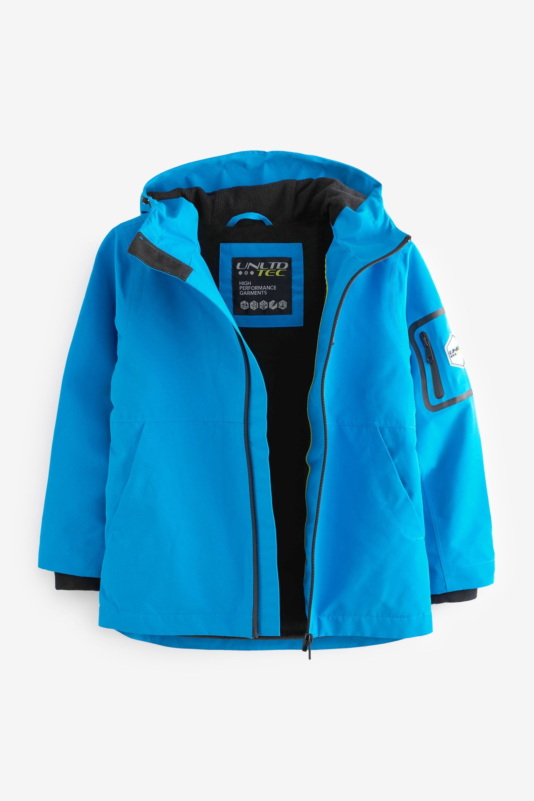 Cobalt Blue Fleece Lined Cold Weather Waterproof Jacket (3-16yrs)