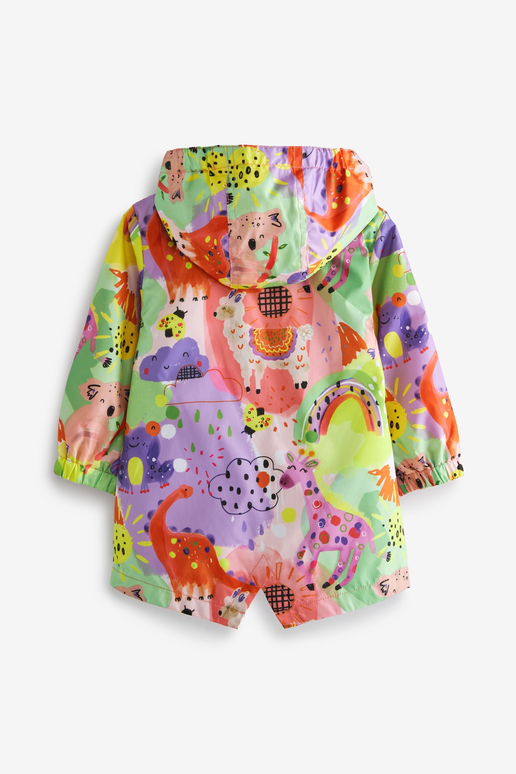 Multi Pink Bright Character Shower Resistant Printed Cagoule (3mths-7yrs)