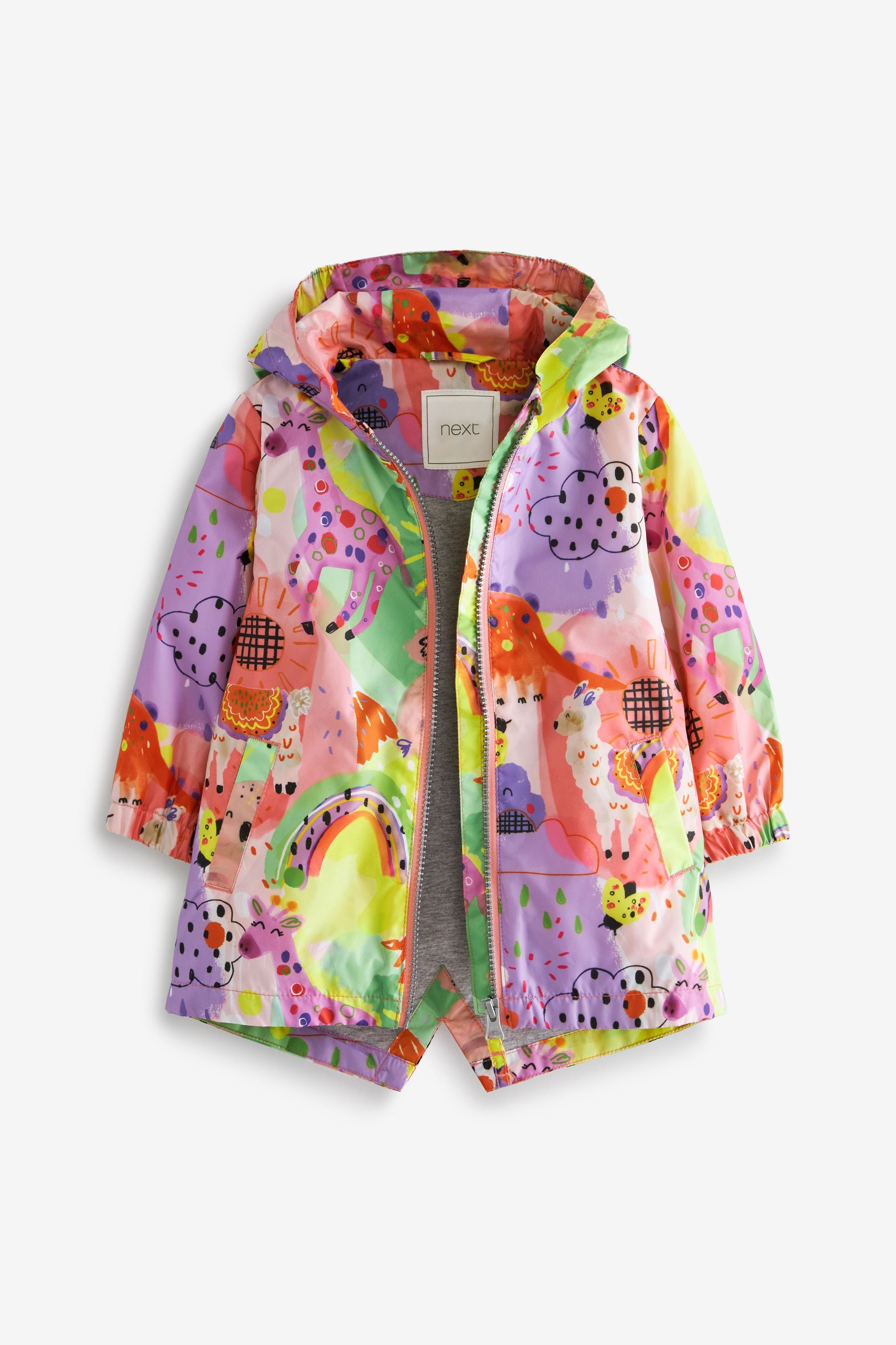 Multi Pink Bright Character Shower Resistant Printed Cagoule (3mths-7yrs)