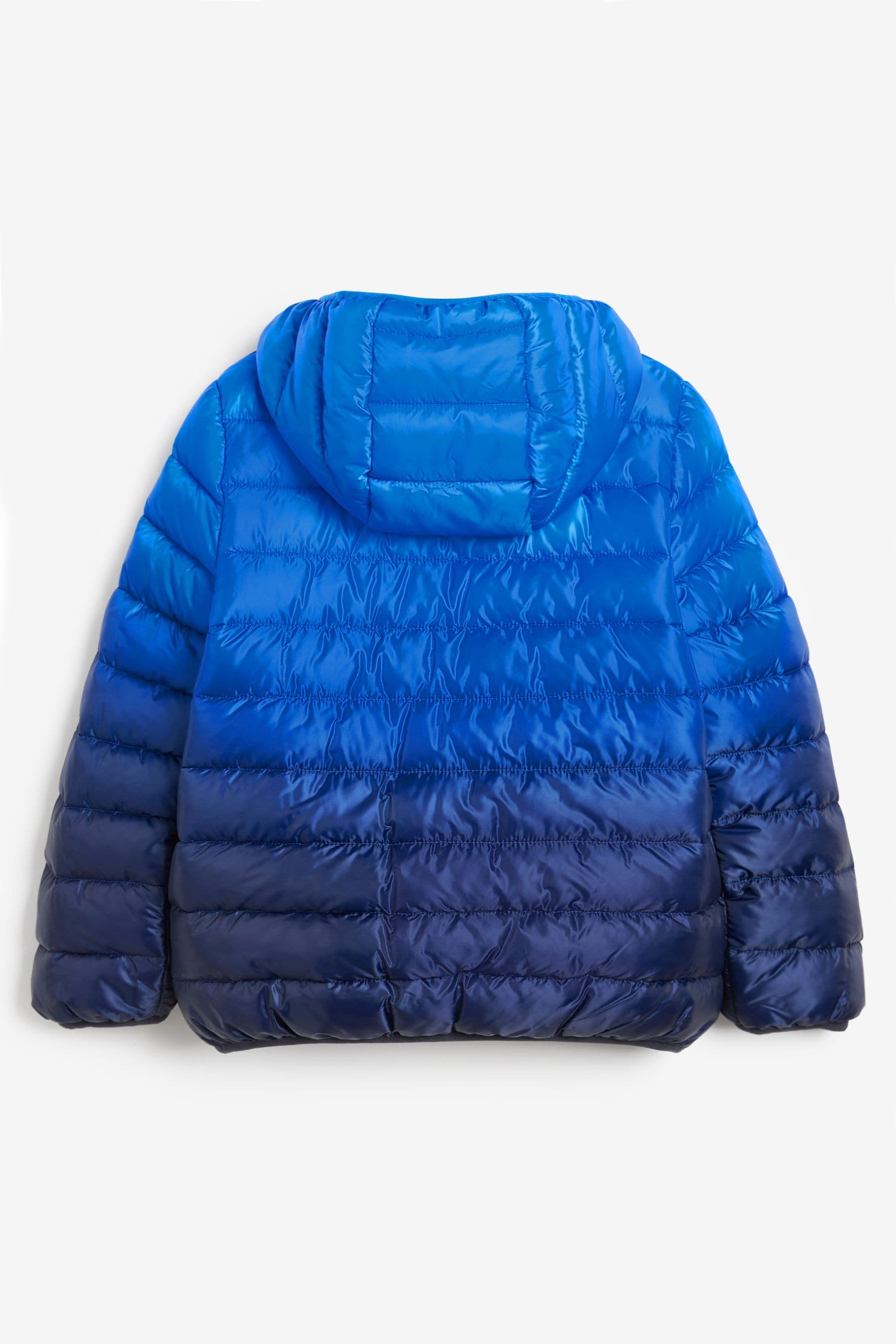 Cobalt Blue Dip Dye Quilted Midweight Hooded Coat (3-16yrs)