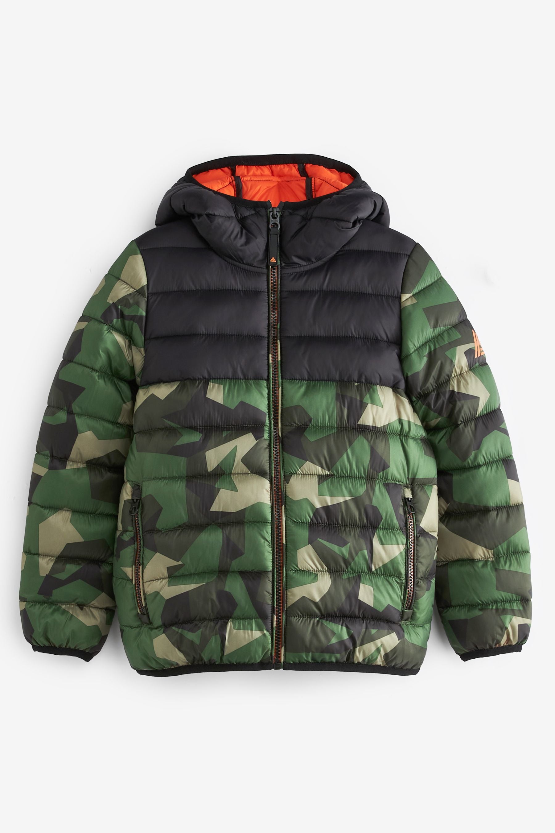 Khaki Green Camo Puffer Jacket (3-17yrs)