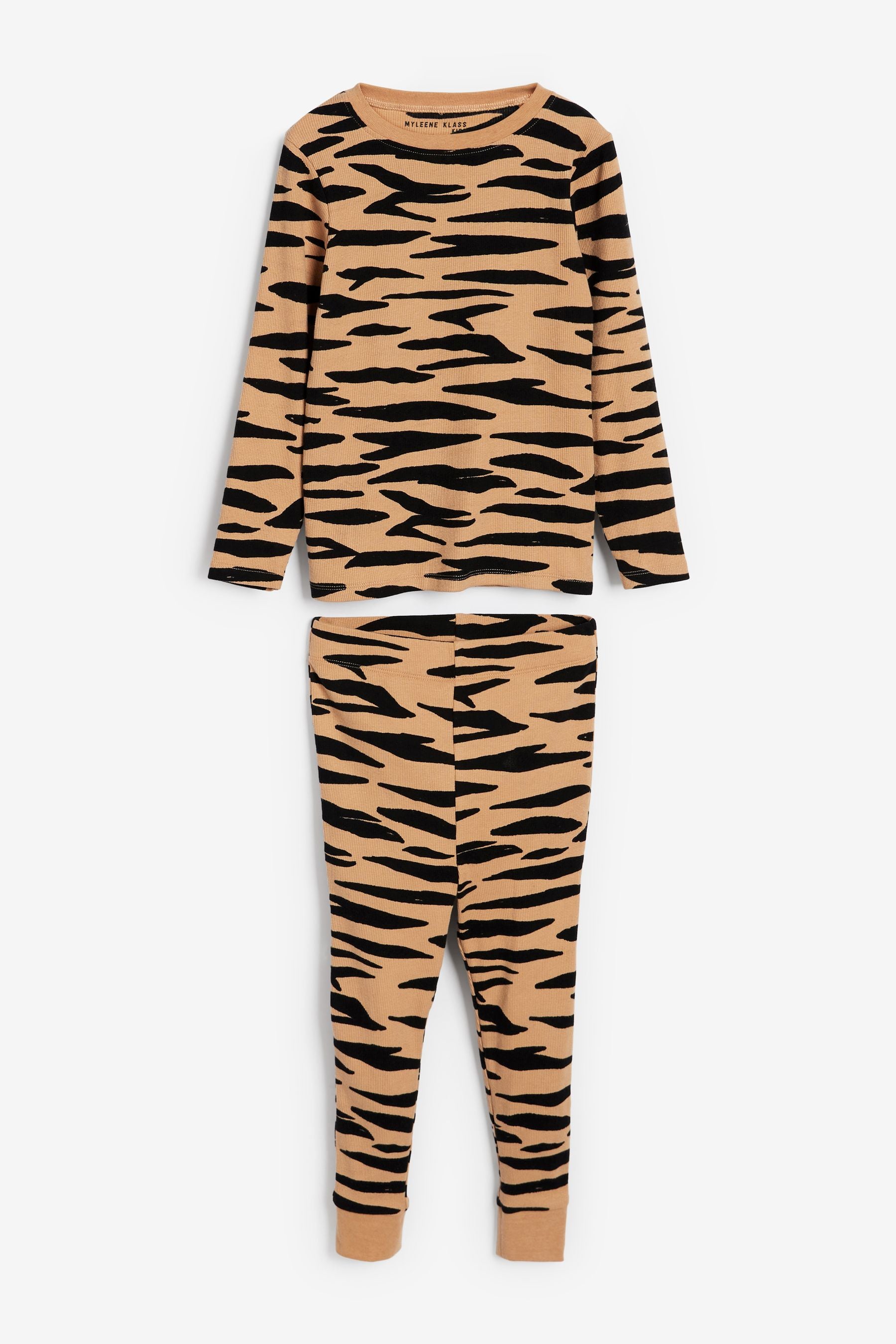 Animal Print Myleene Klass Kids Animal Print Rib Pyjamas 2 Pack