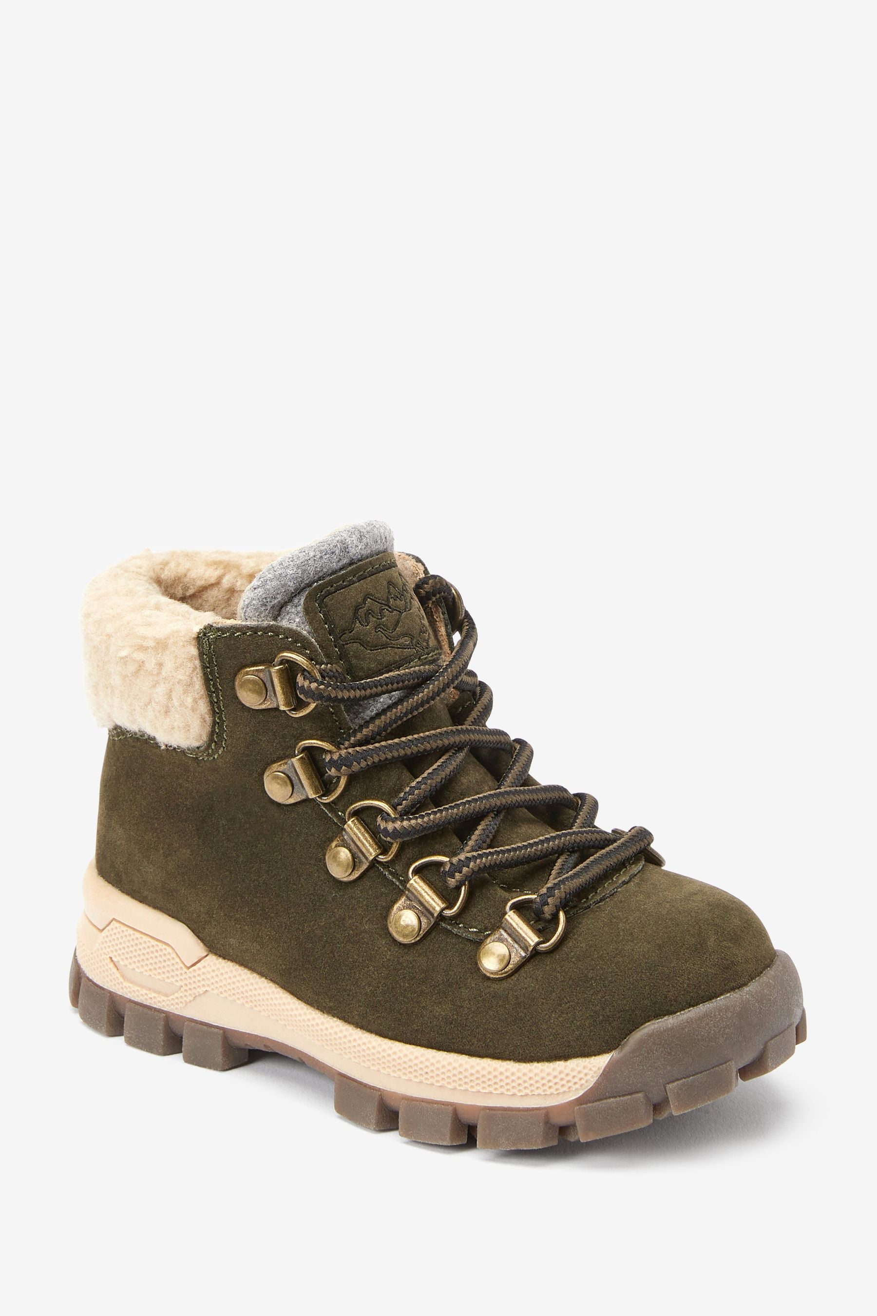 Khaki Green Thermal Thinsulate Lined Hiker Boots