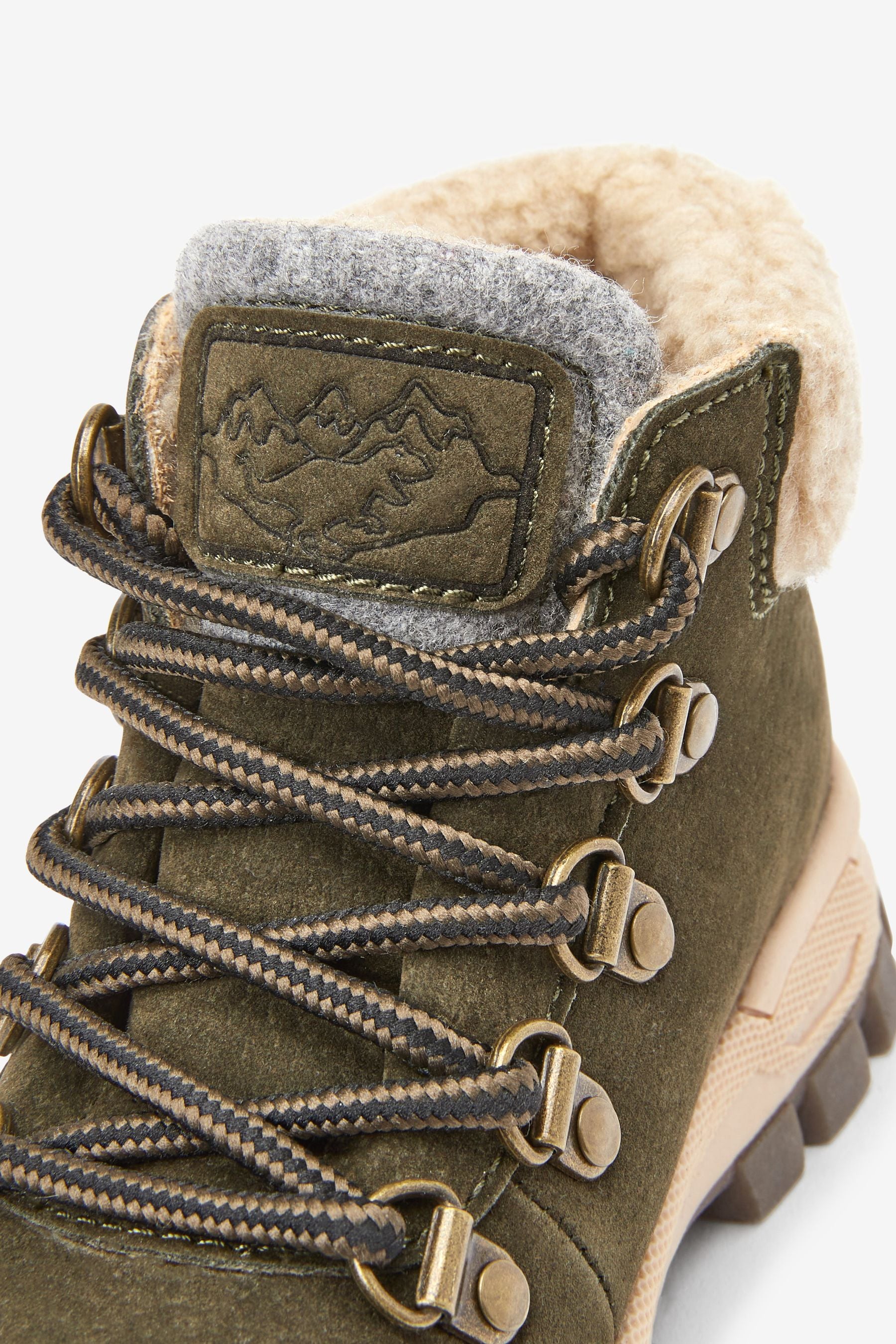 Khaki Green Thermal Thinsulate Lined Hiker Boots