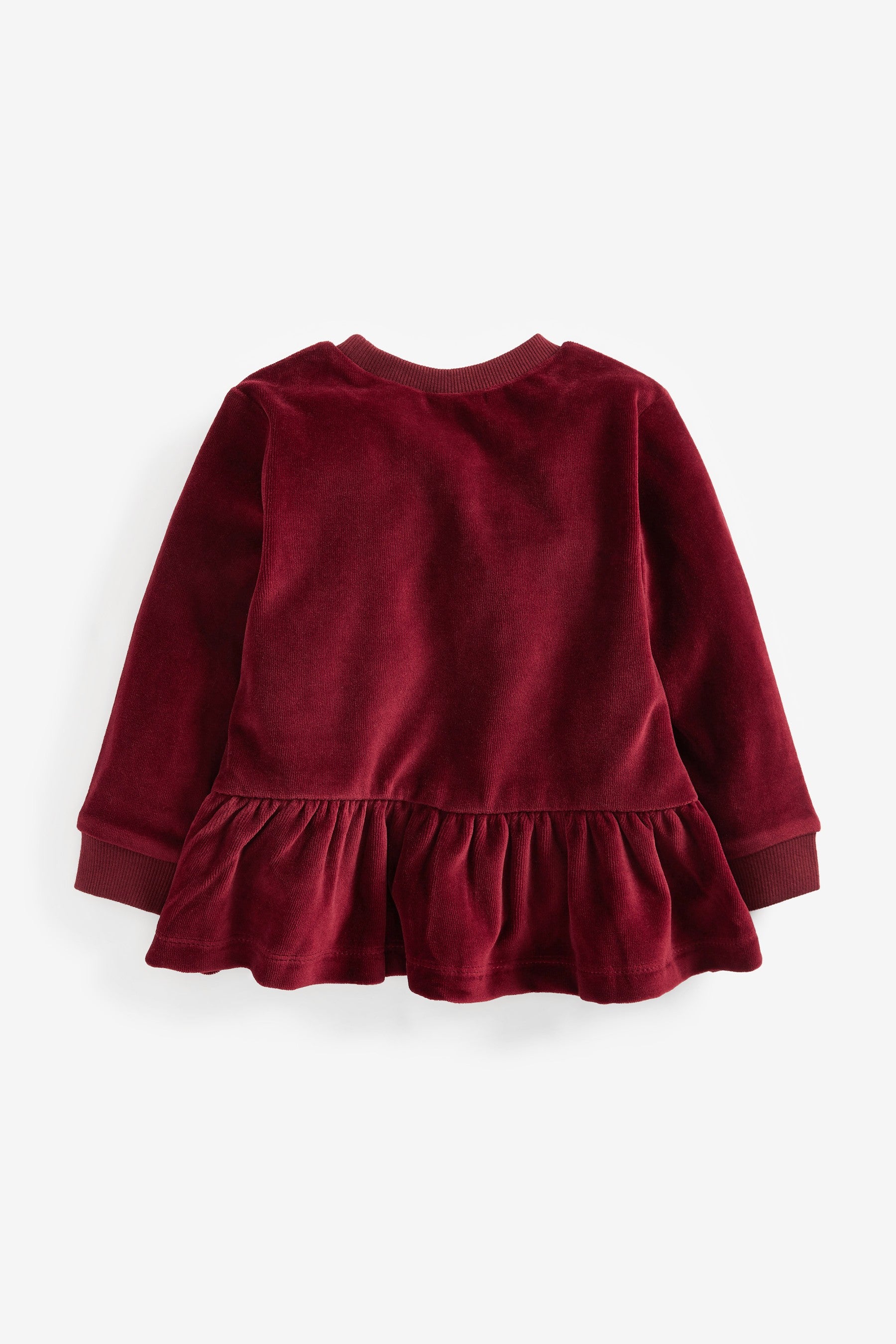 Red Peplum Velour Set (3mths-7yrs)