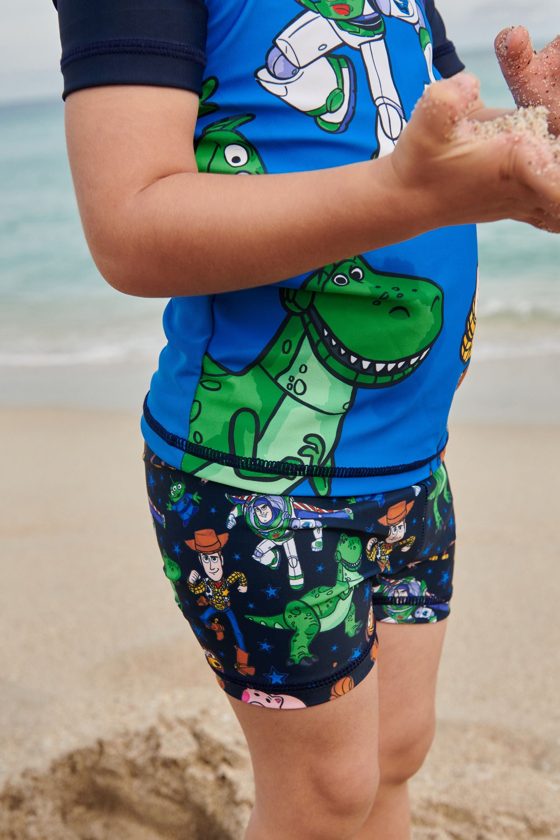 Blue Toy Story Rash Vest And Shorts Set (3mths-8yrs)