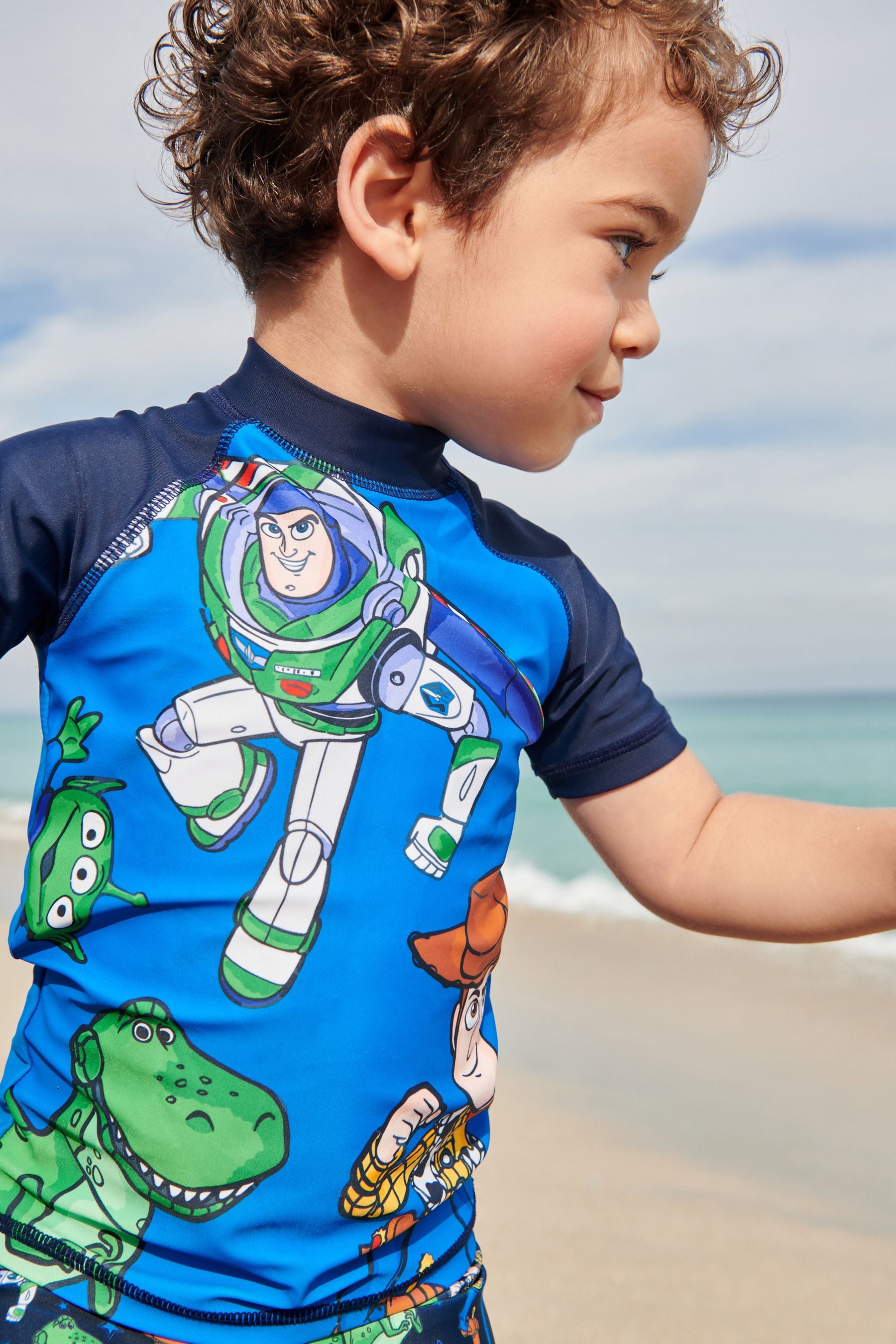 Blue Toy Story Rash Vest And Shorts Set (3mths-8yrs)