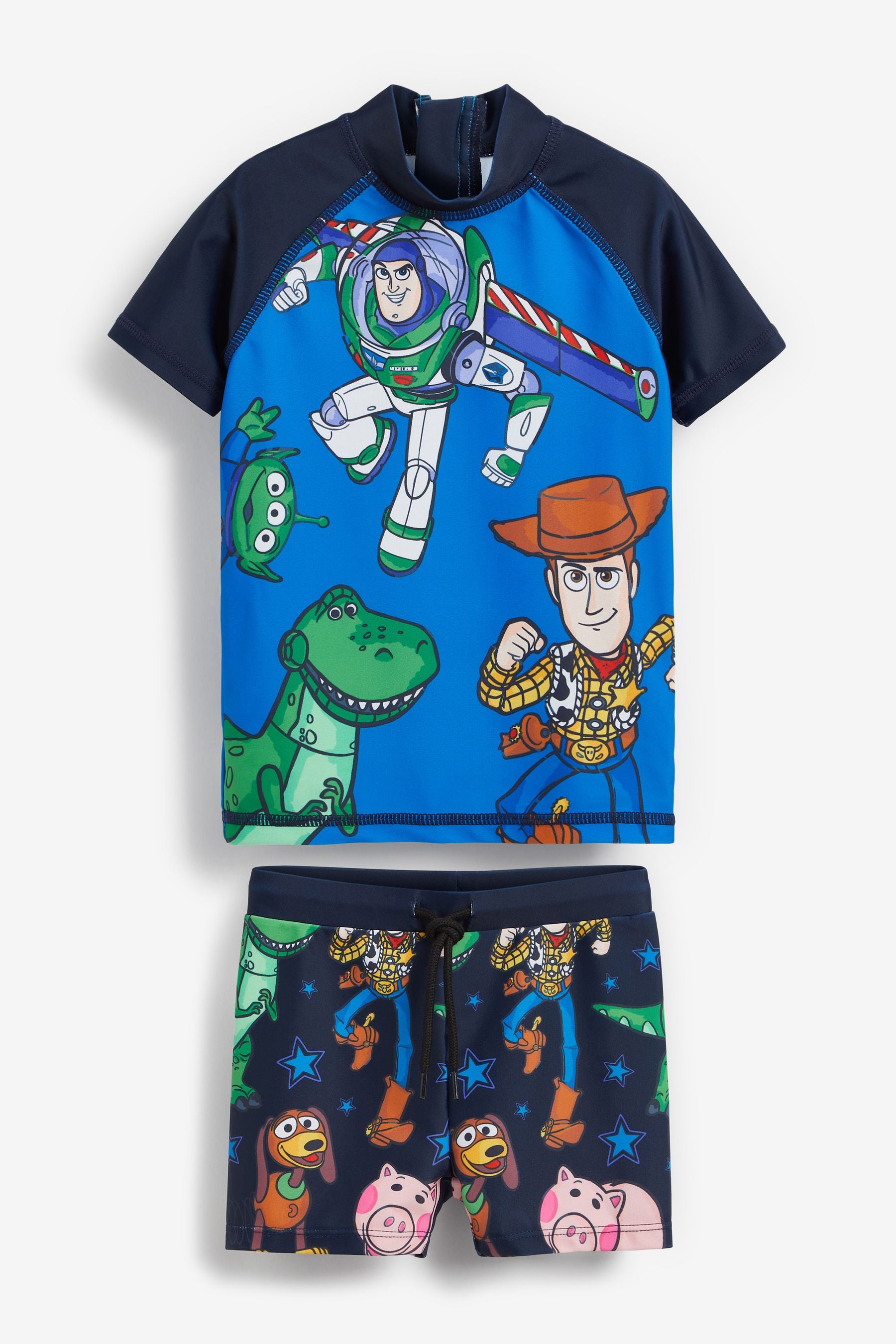 Blue Toy Story Rash Vest And Shorts Set (3mths-8yrs)