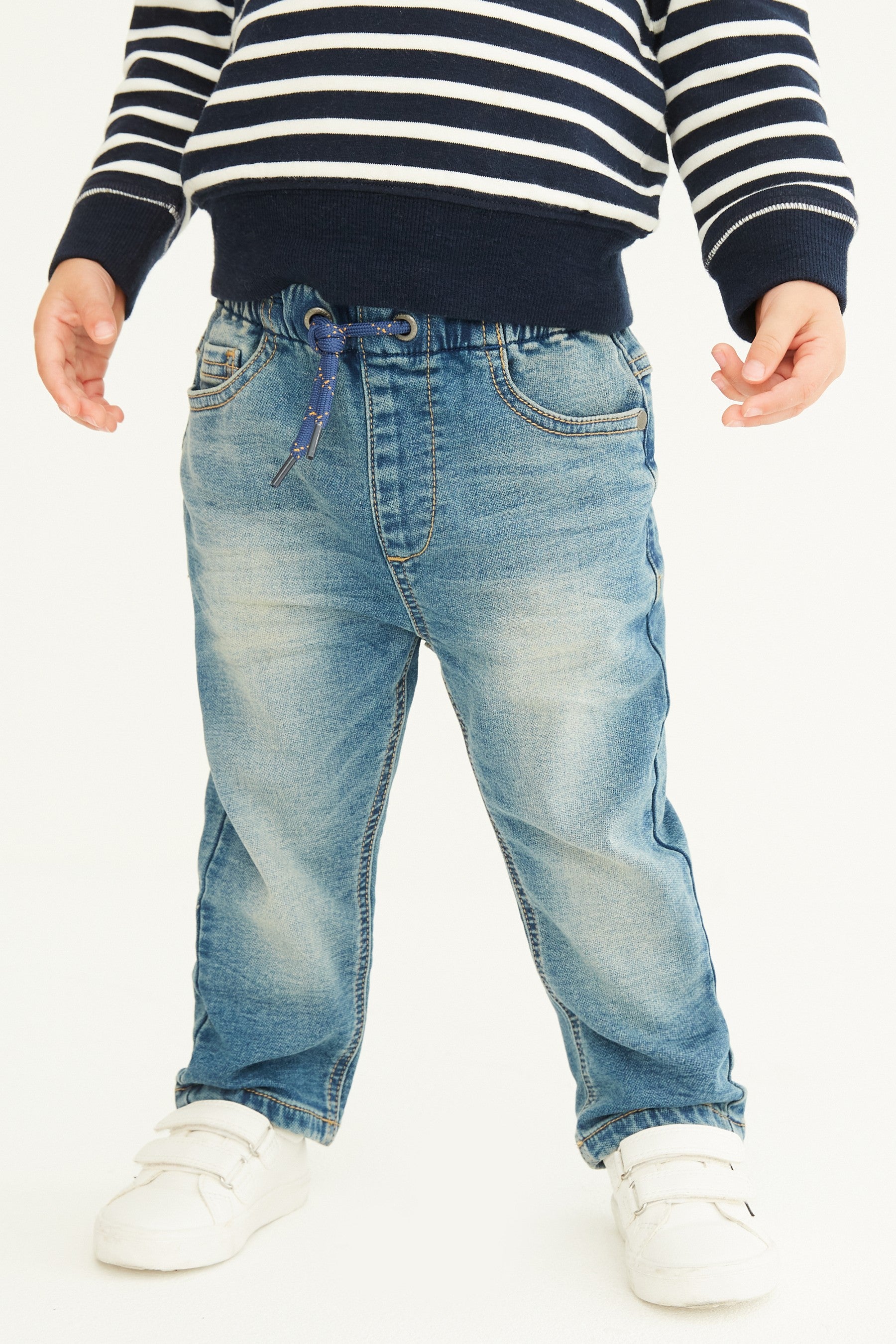 Mid Blue Loose Fit Jogger Jeans (3mths-7yrs)