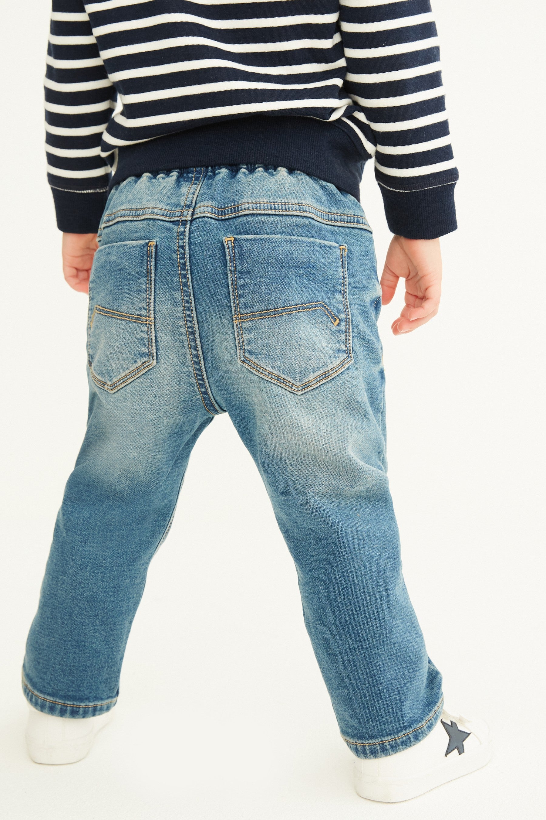 Mid Blue Loose Fit Jogger Jeans (3mths-7yrs)