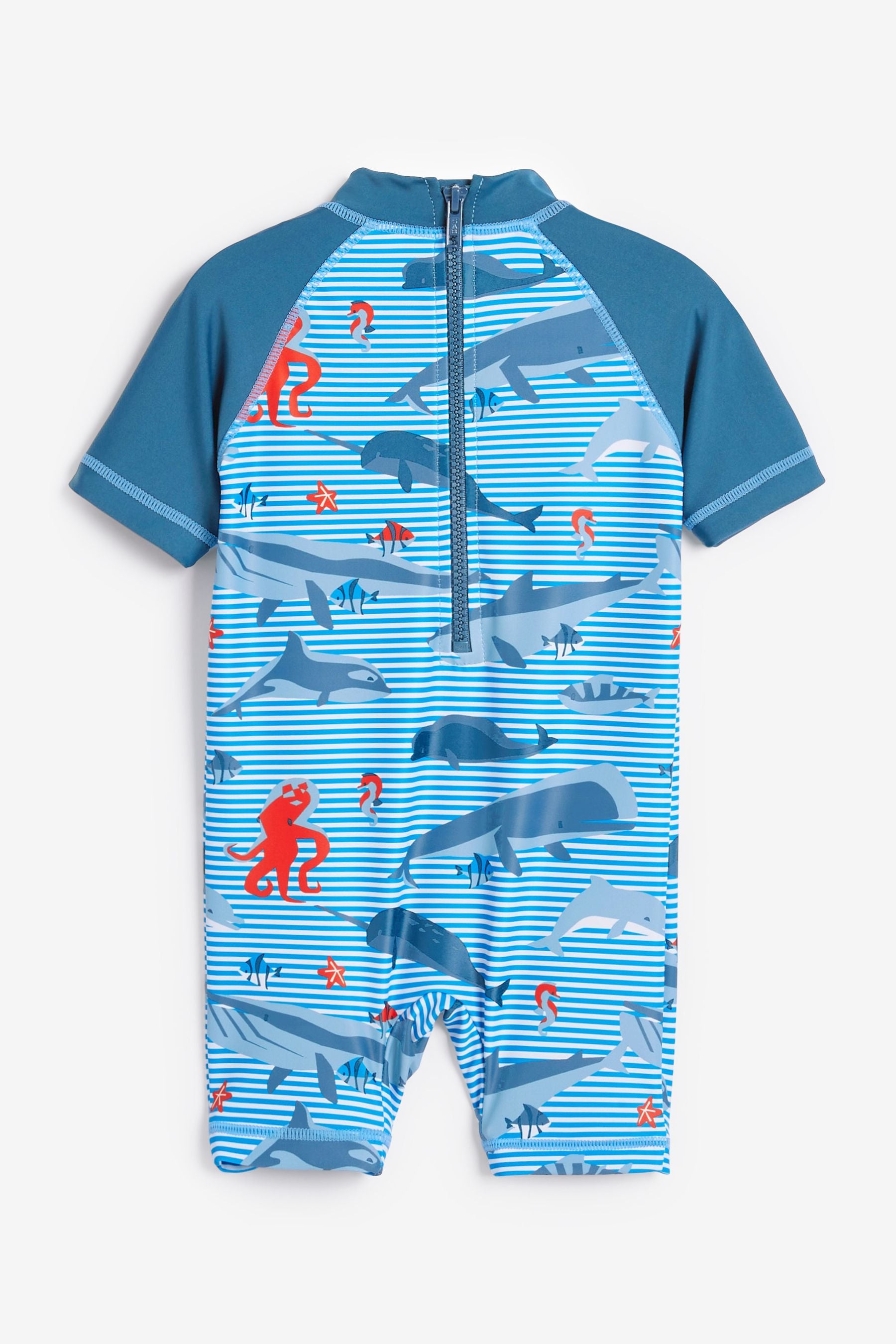 Blue Ocean Animals Sunsafe Swimsuit And Hat (3mths-7yrs)