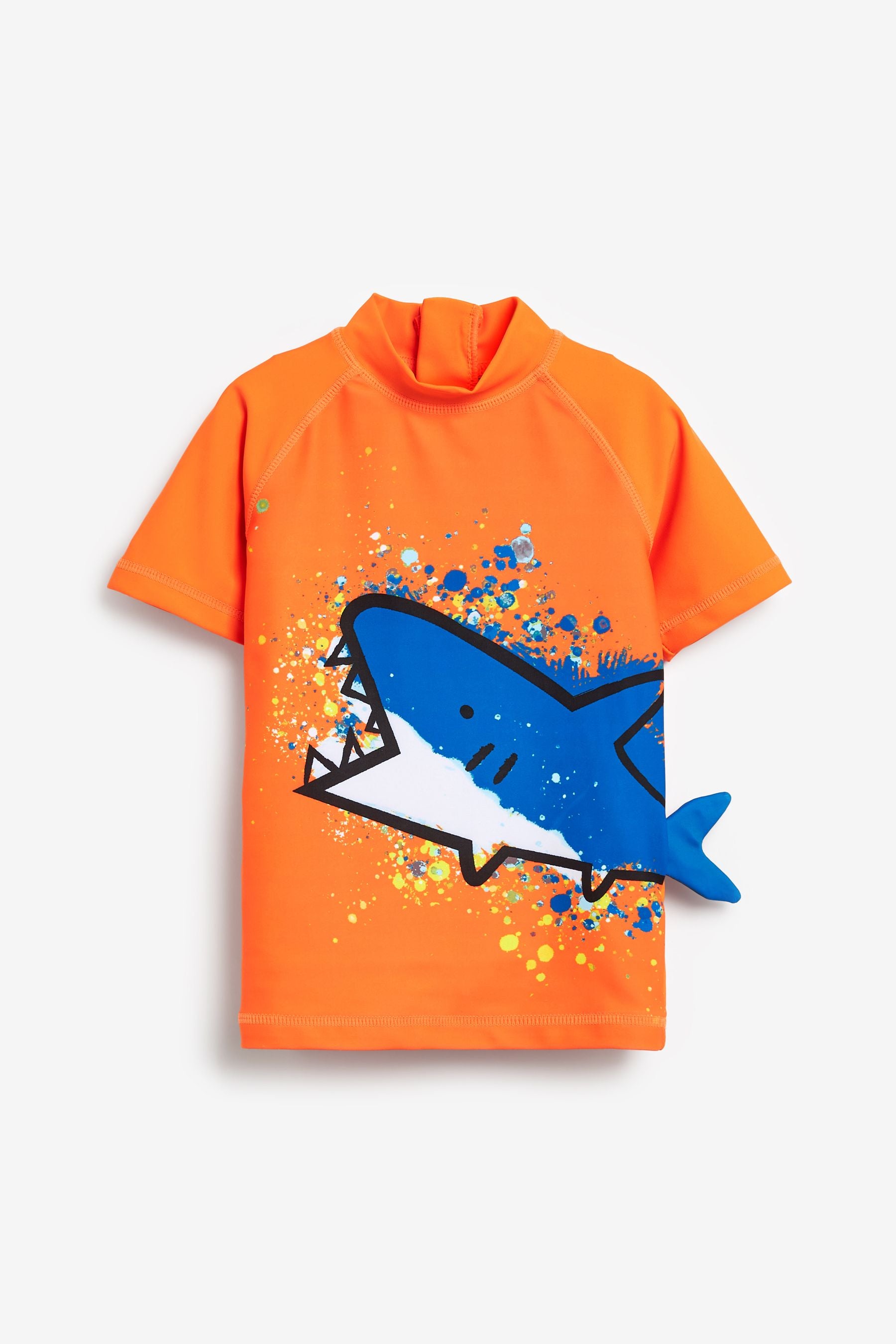 Orange Shark 2 Piece Rash Vest And Shorts Set (3mths-7yrs)