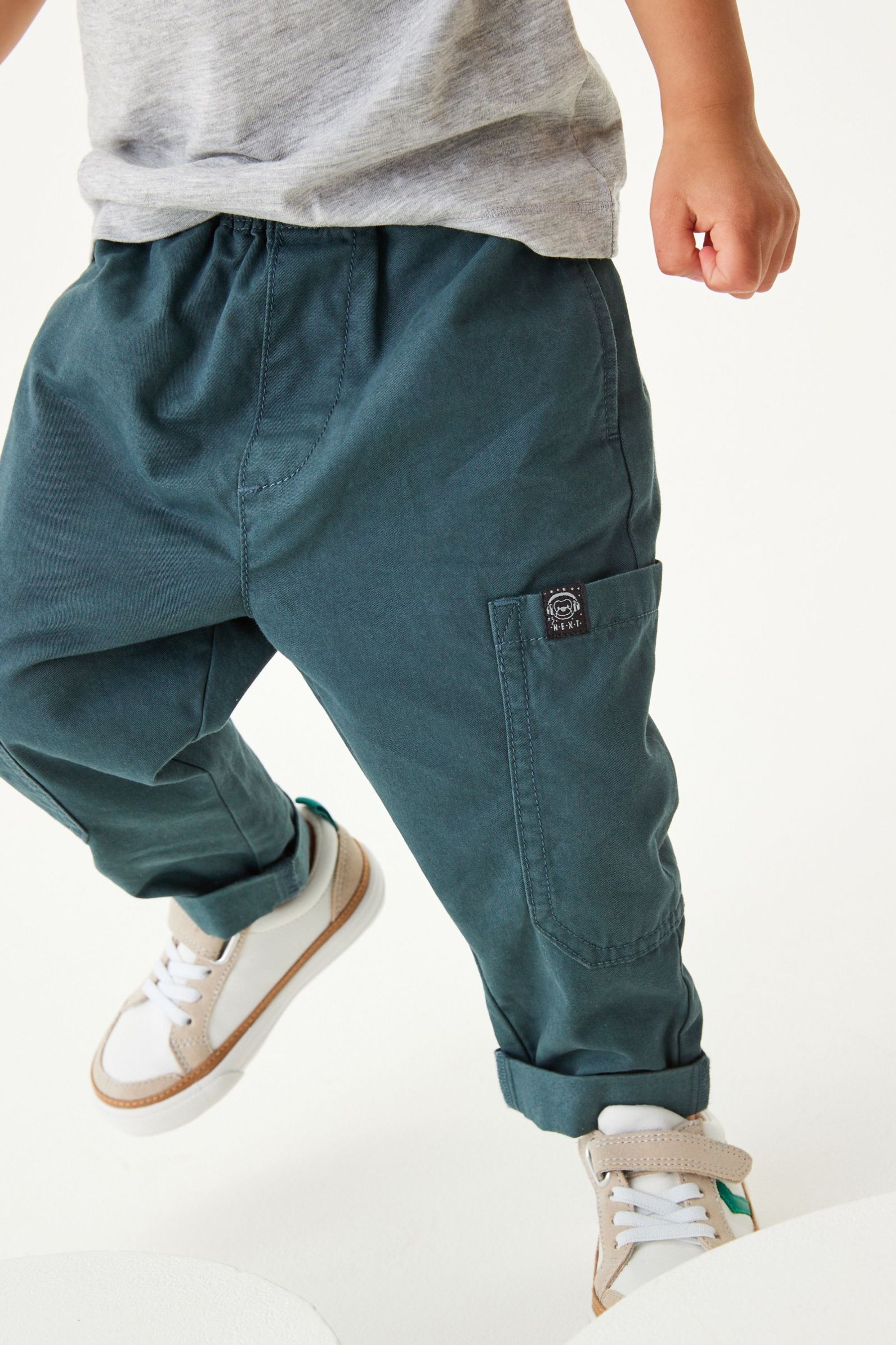 Teal Blue Side Pocket Pull-On Trousers (3mths-7yrs)