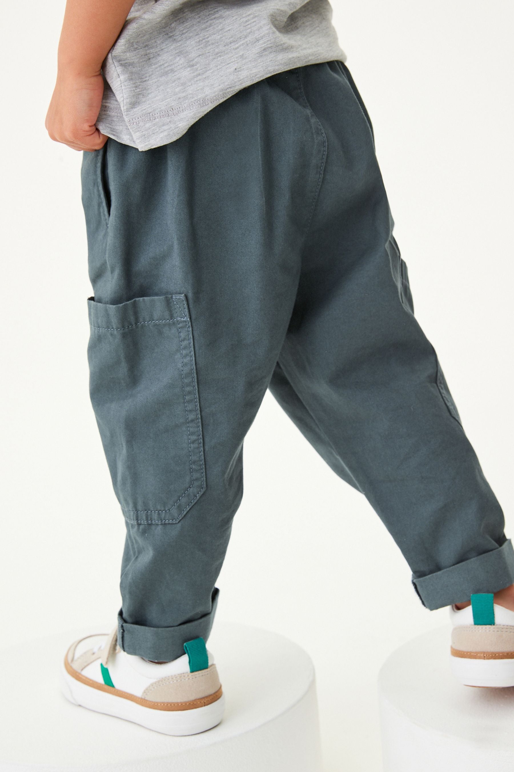 Teal Blue Side Pocket Pull-On Trousers (3mths-7yrs)