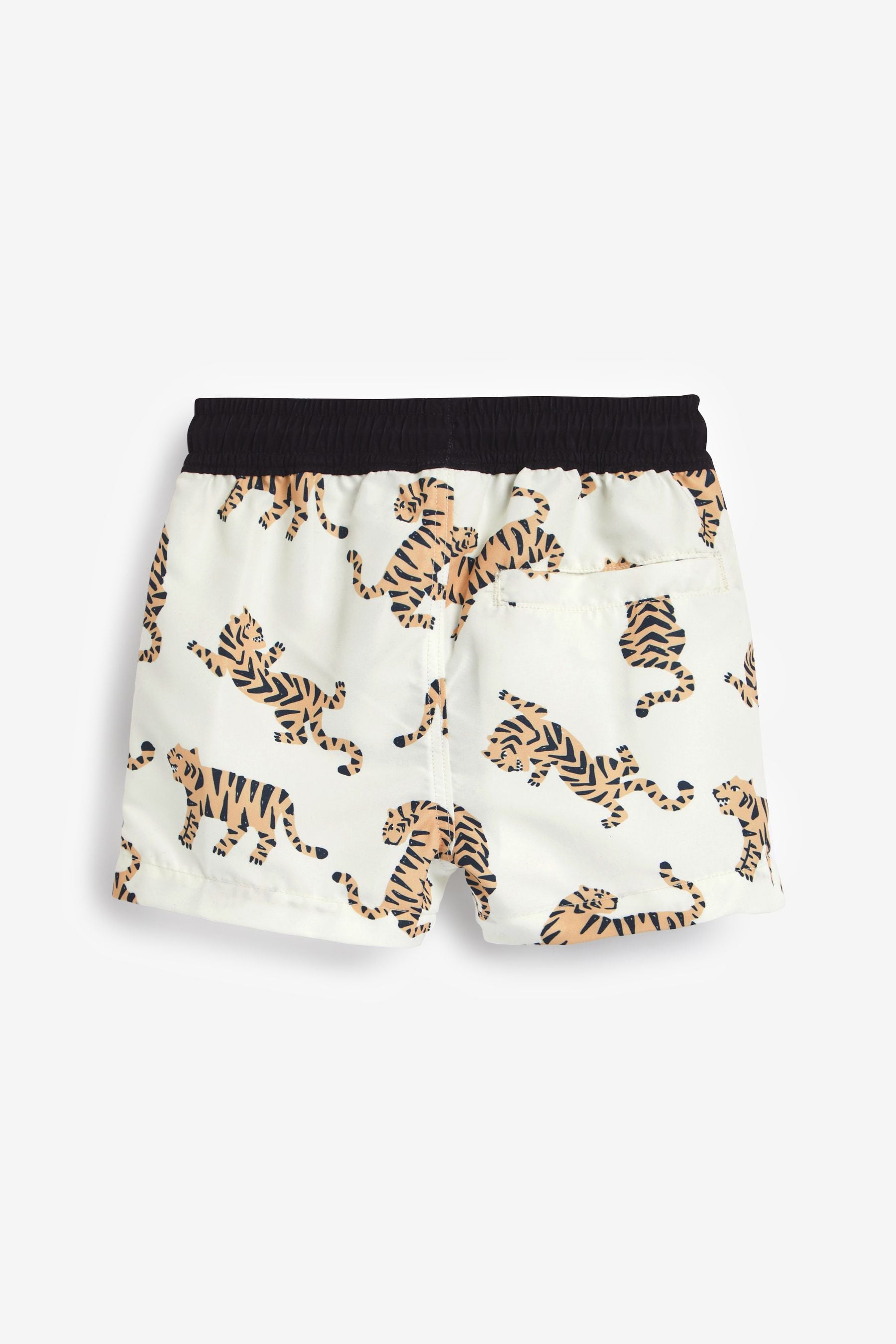 White Myleene Klass Kids White Tiger Swim Shorts