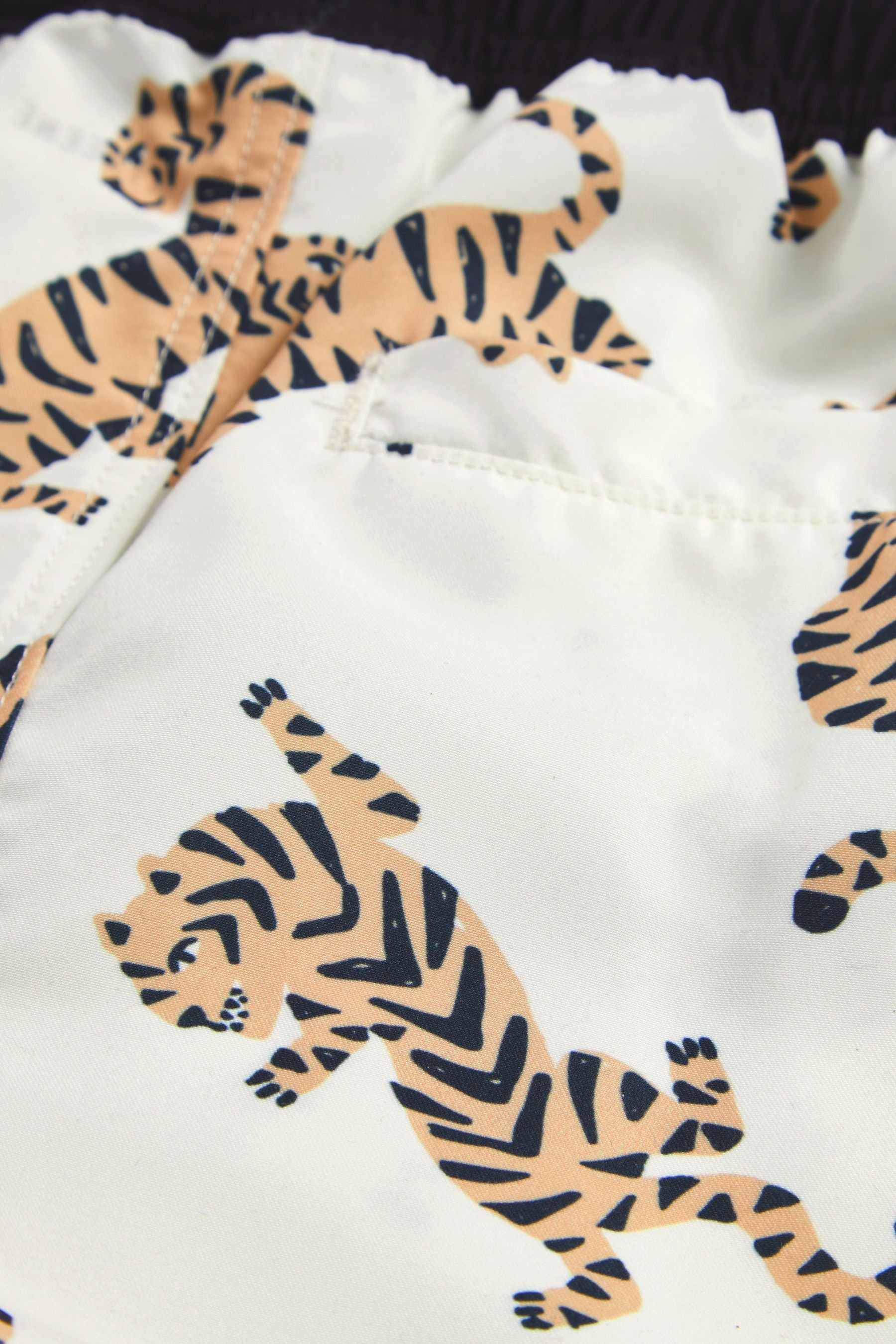 White Myleene Klass Kids White Tiger Swim Shorts