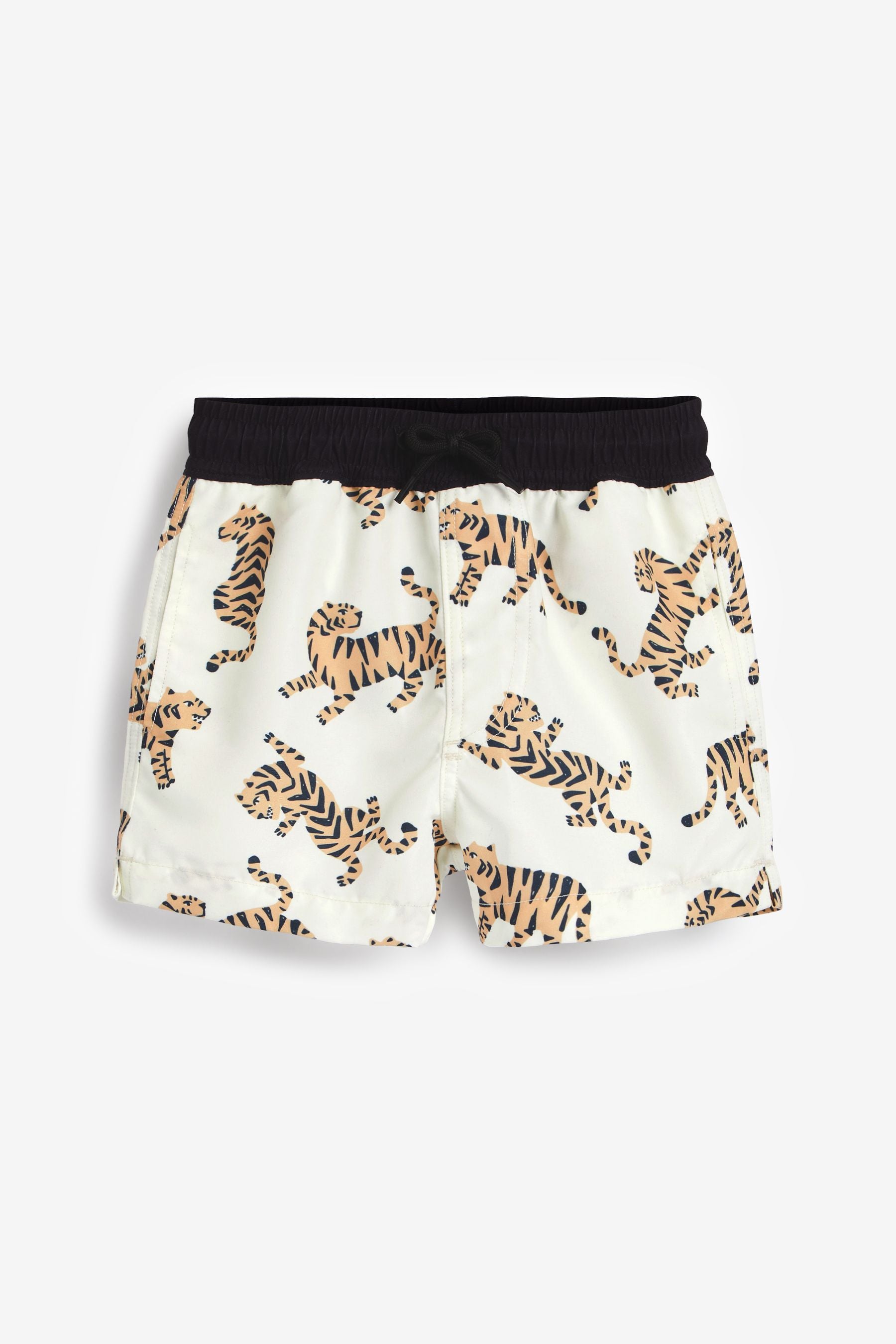 White Myleene Klass Kids White Tiger Swim Shorts