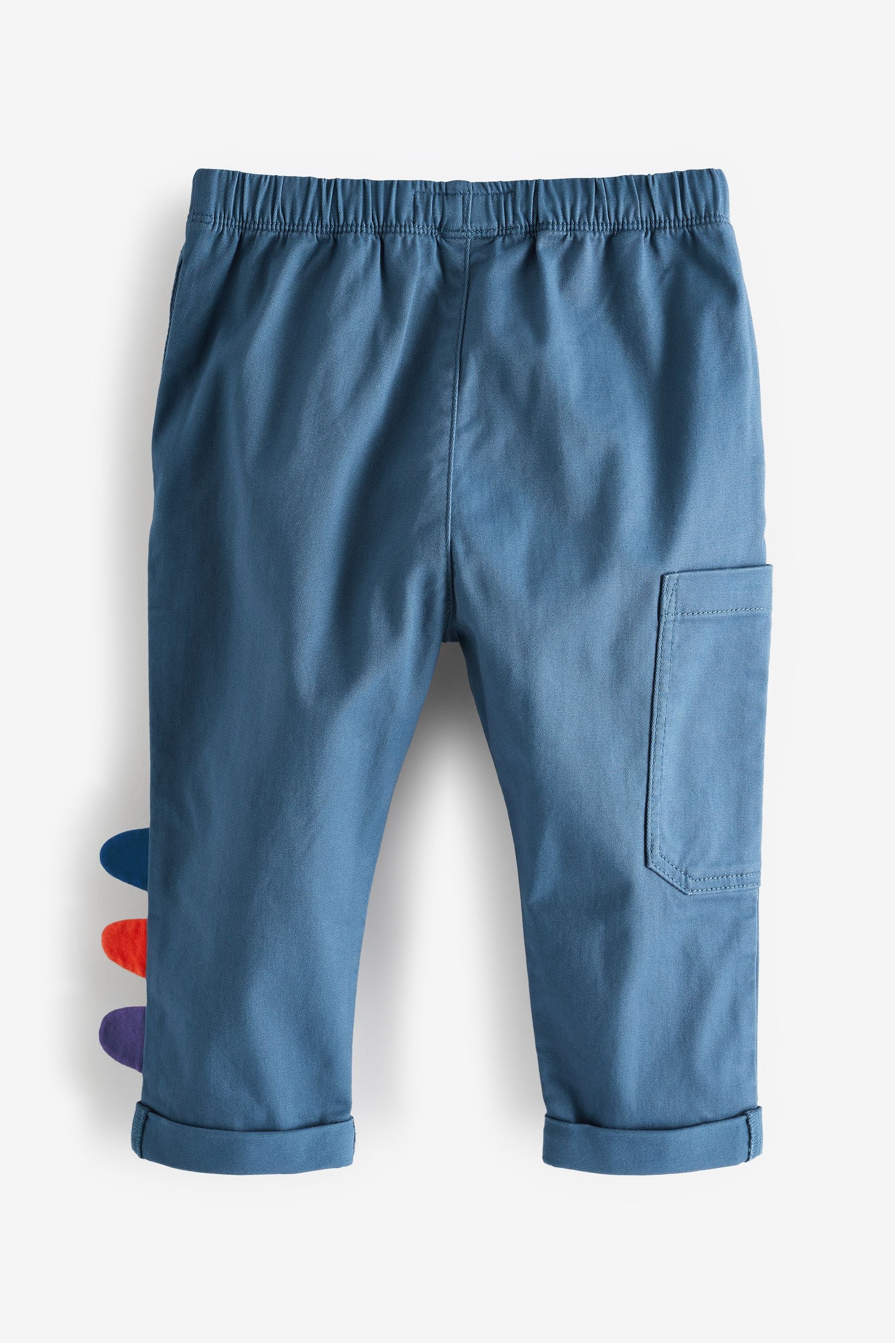 Blue Dino Side Pocket Pull-On Trousers (3mths-7yrs)