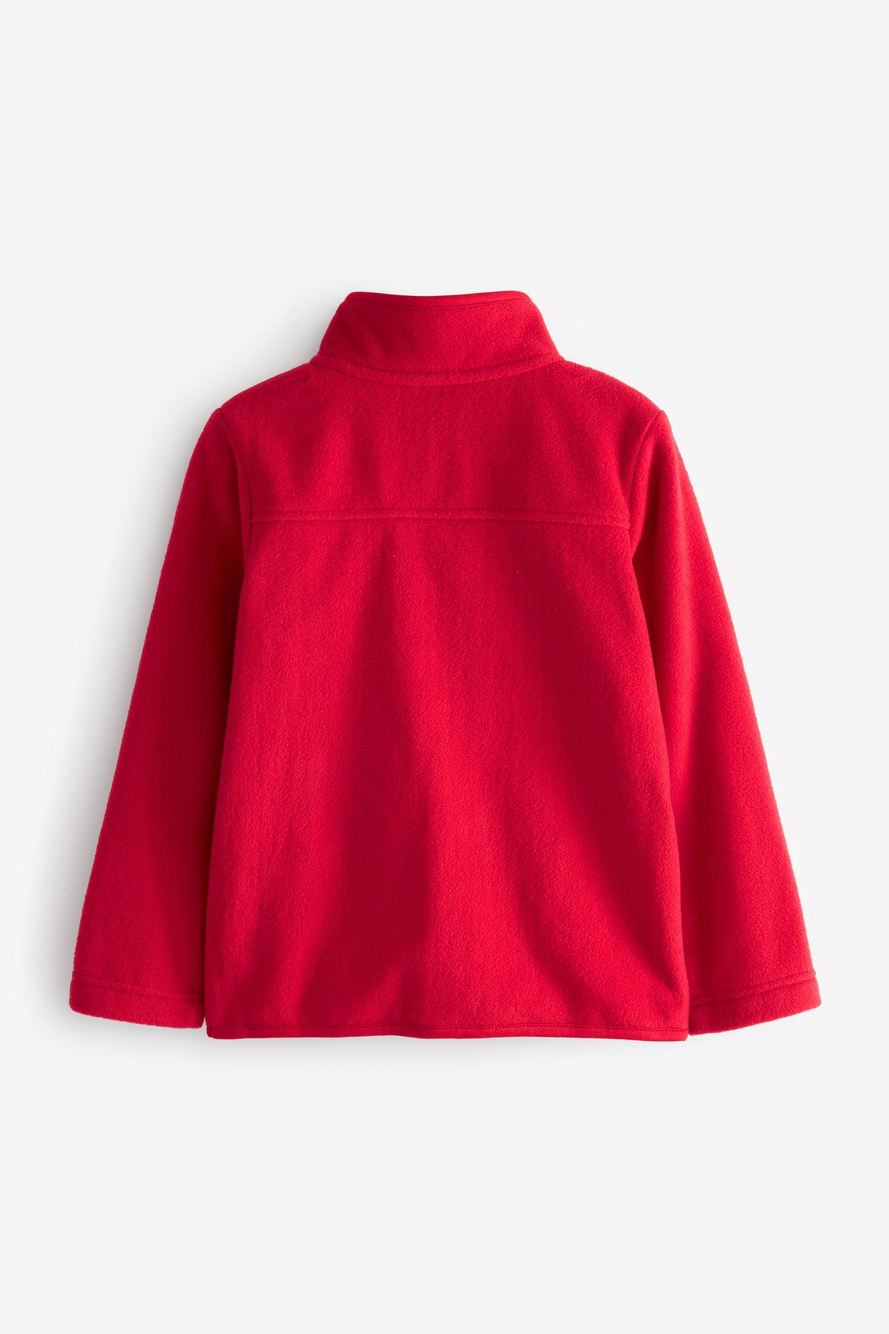 Red Zip-Up Fleece Jacket With Pockets (3-16yrs)