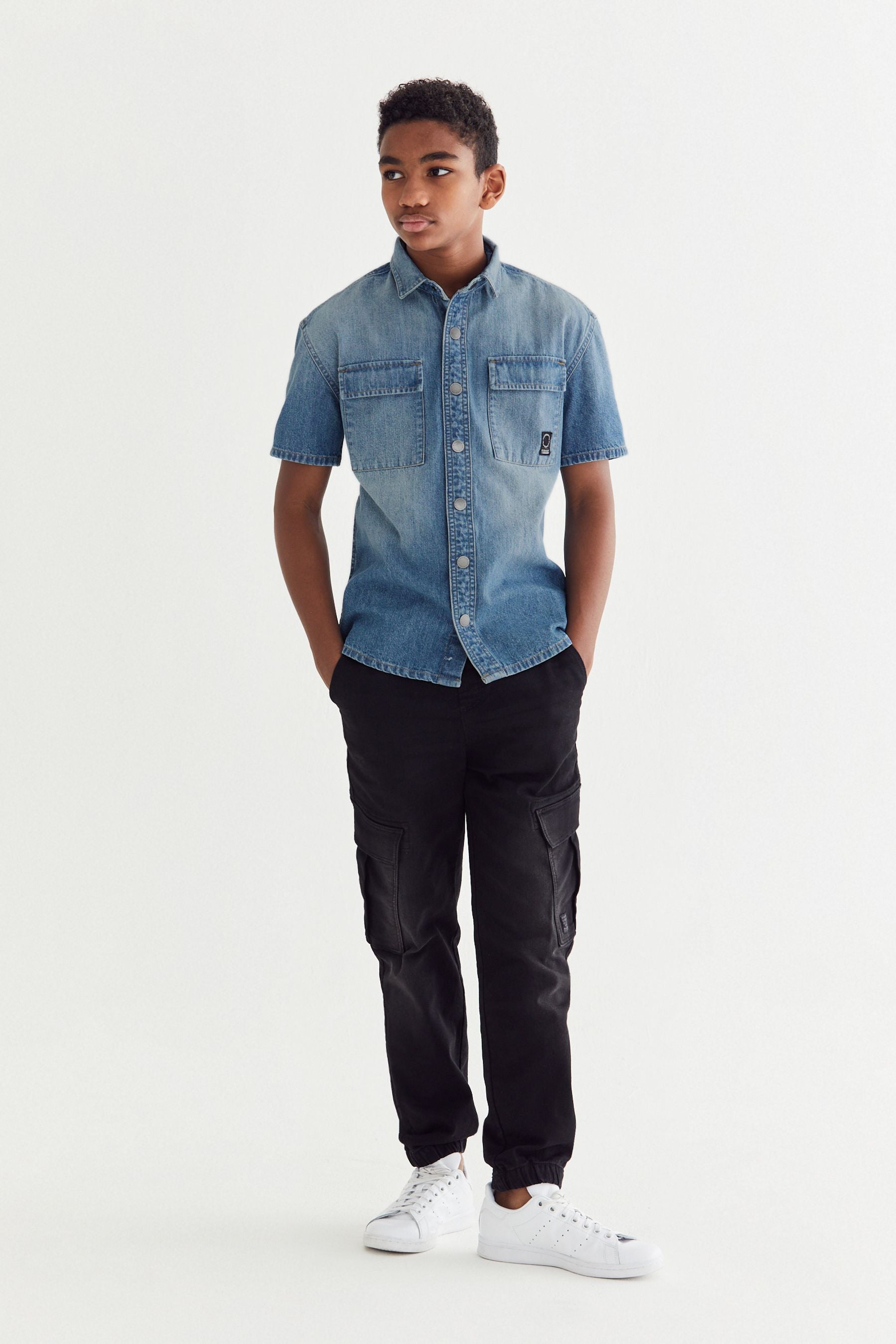 Blue Short Sleeve Denim Shirt (3-16yrs)