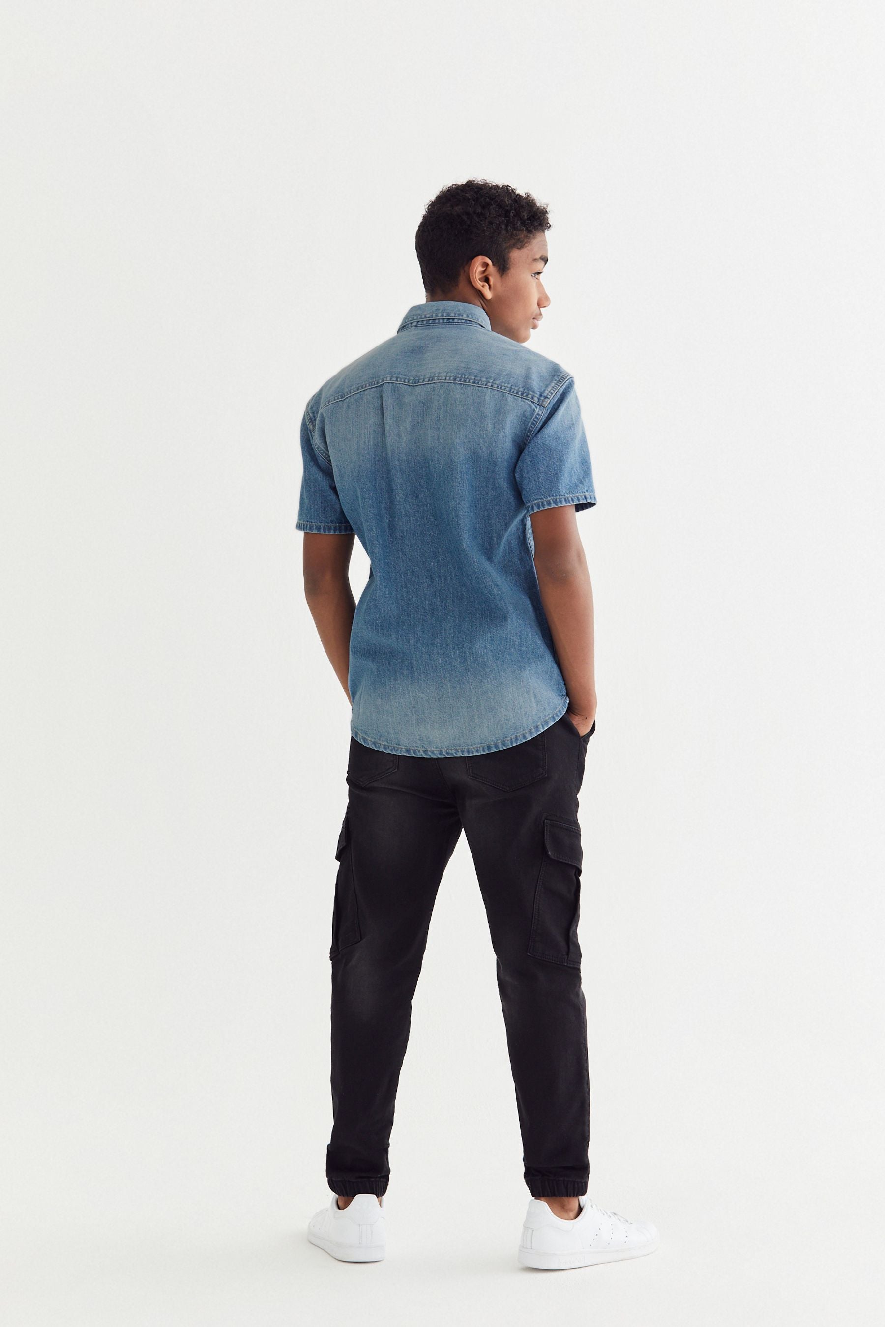 Blue Short Sleeve Denim Shirt (3-16yrs)