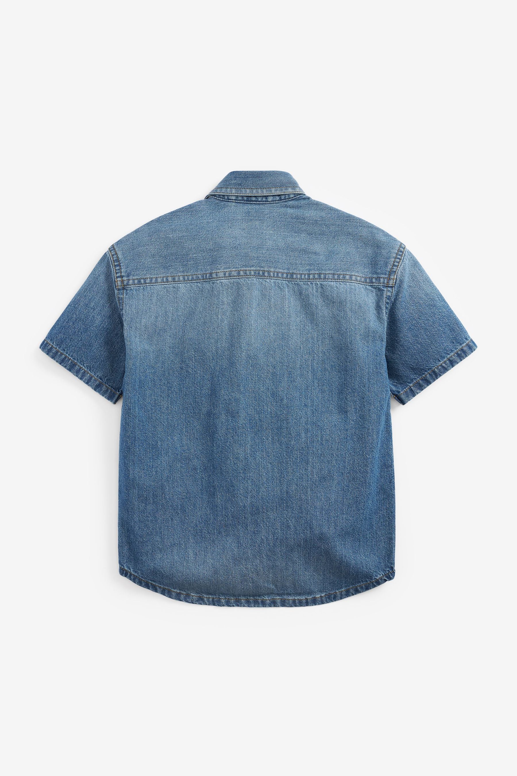 Blue Short Sleeve Denim Shirt (3-16yrs)