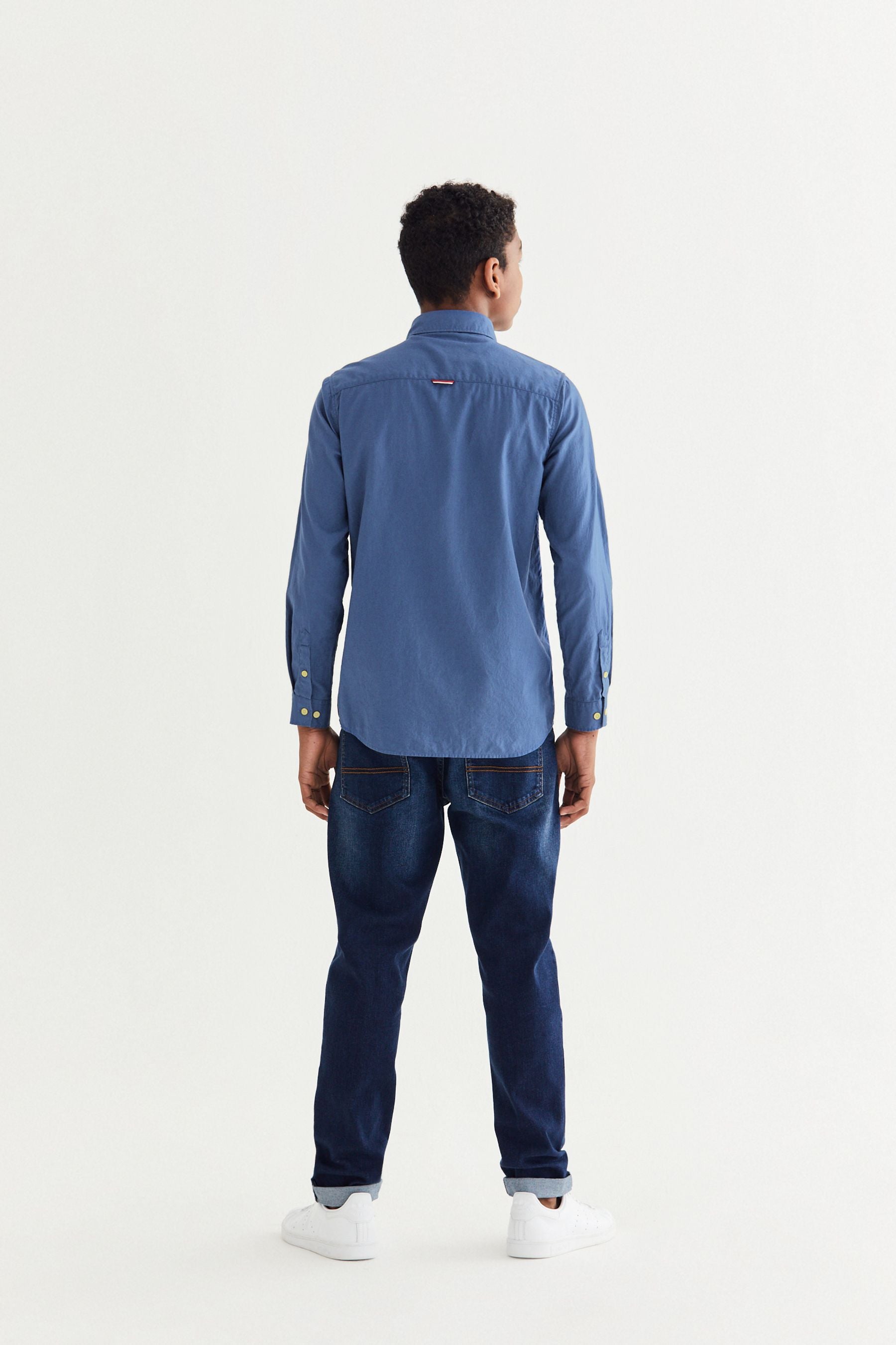 Blue Long Sleeve Twill Shirt (3-16yrs)