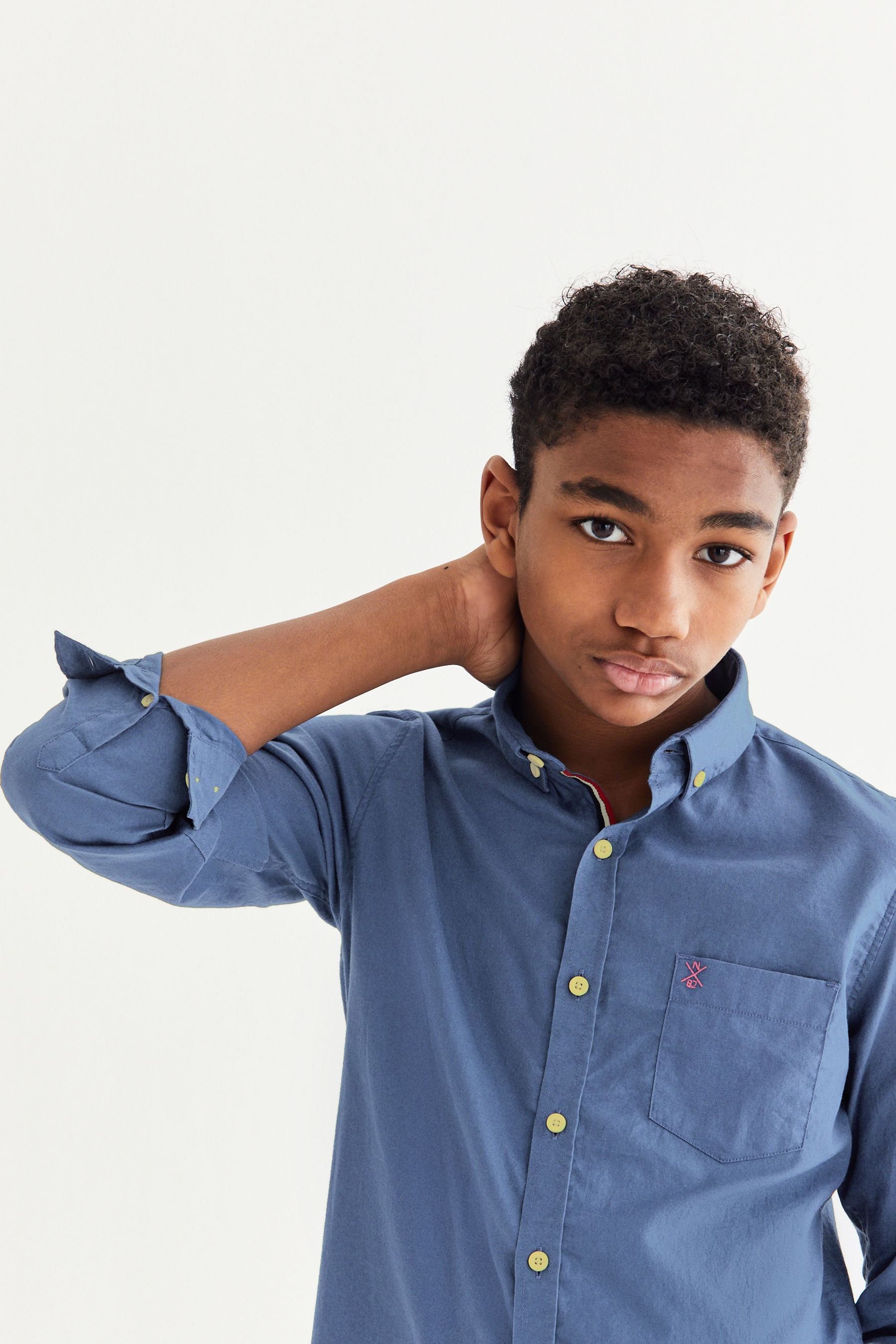 Blue Long Sleeve Twill Shirt (3-16yrs)