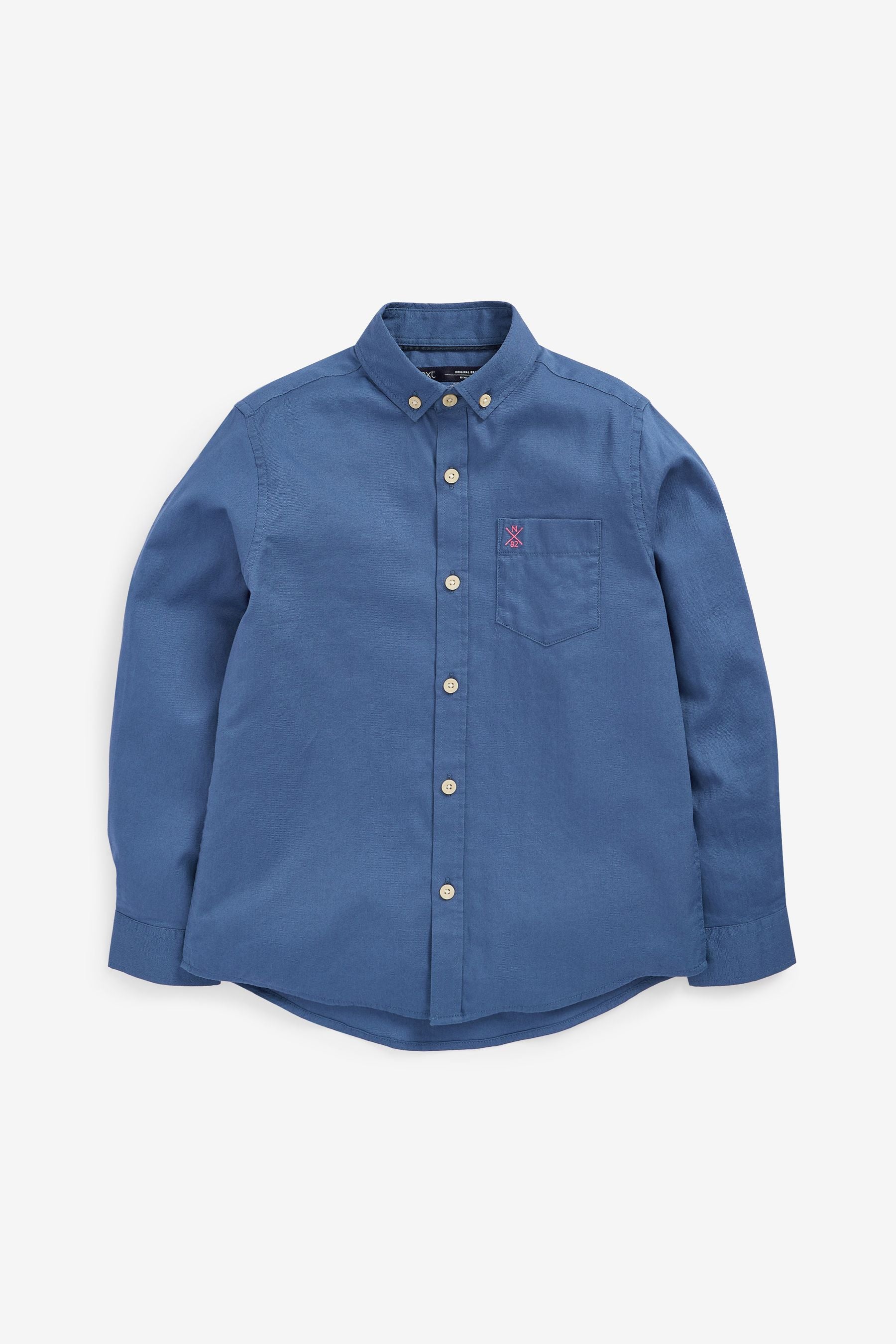 Blue Long Sleeve Twill Shirt (3-16yrs)