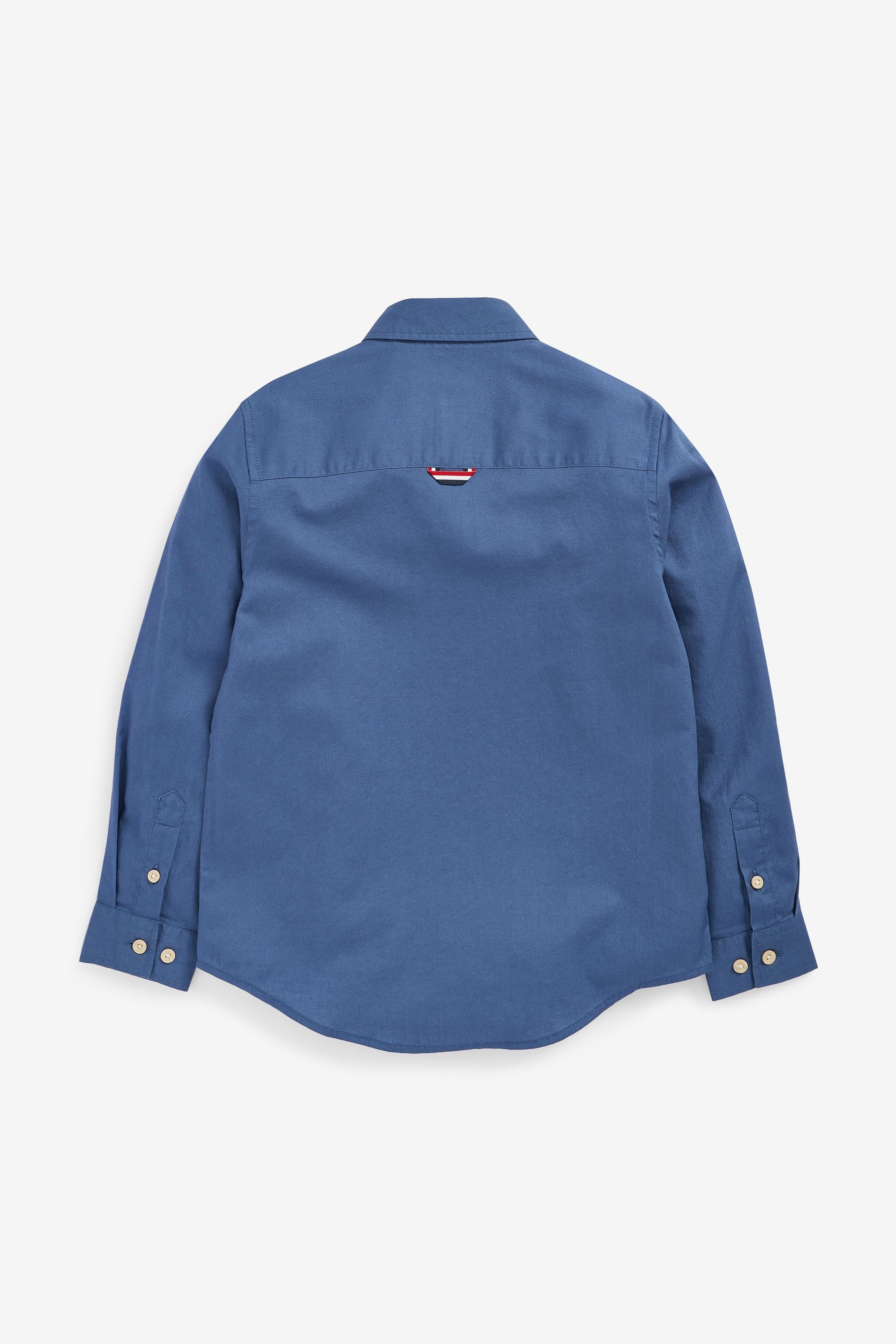 Blue Long Sleeve Twill Shirt (3-16yrs)