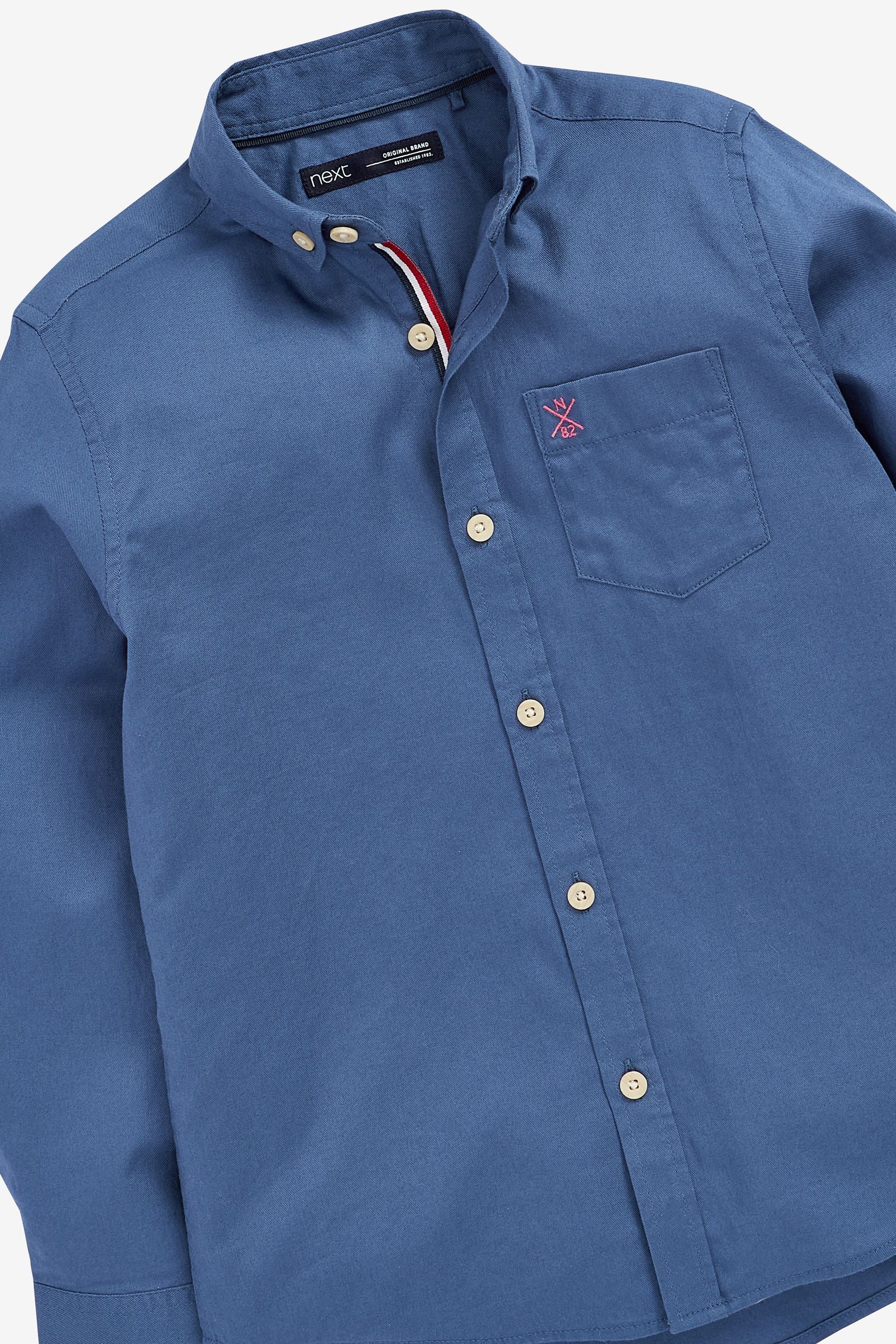 Blue Long Sleeve Twill Shirt (3-16yrs)