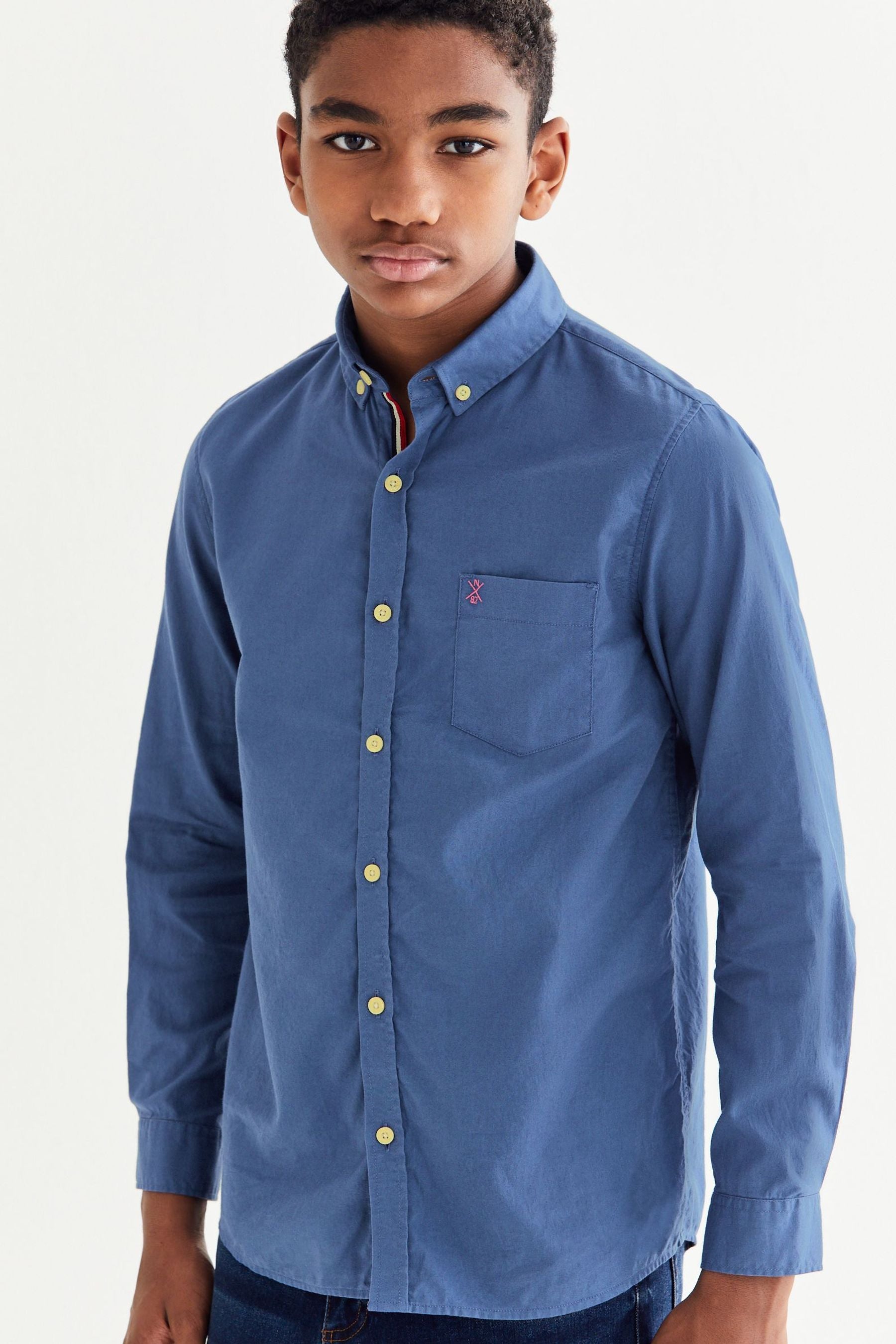 Blue Long Sleeve Twill Shirt (3-16yrs)