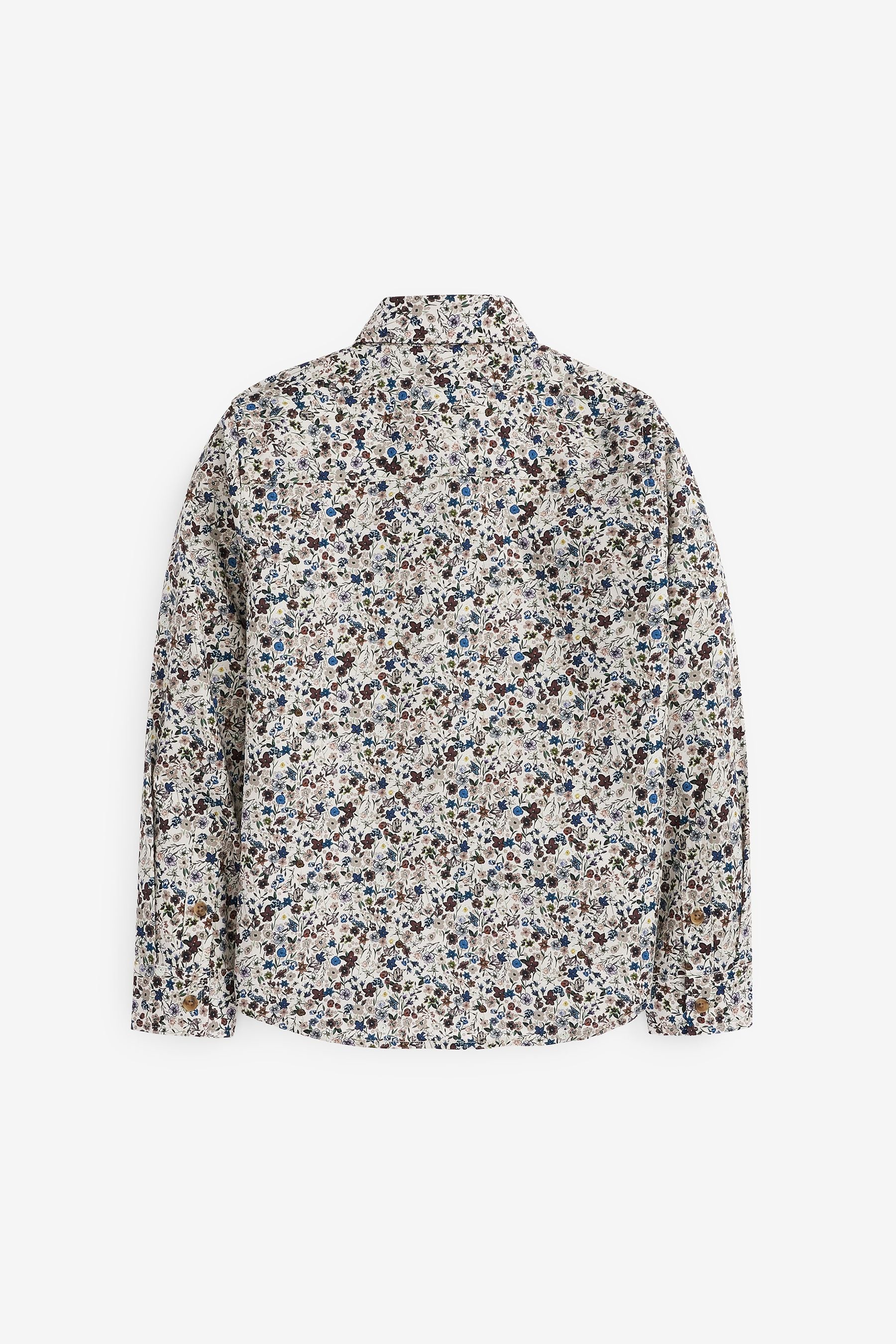 Floral Pattern Long Sleeve Printed Shirt (3-16yrs)